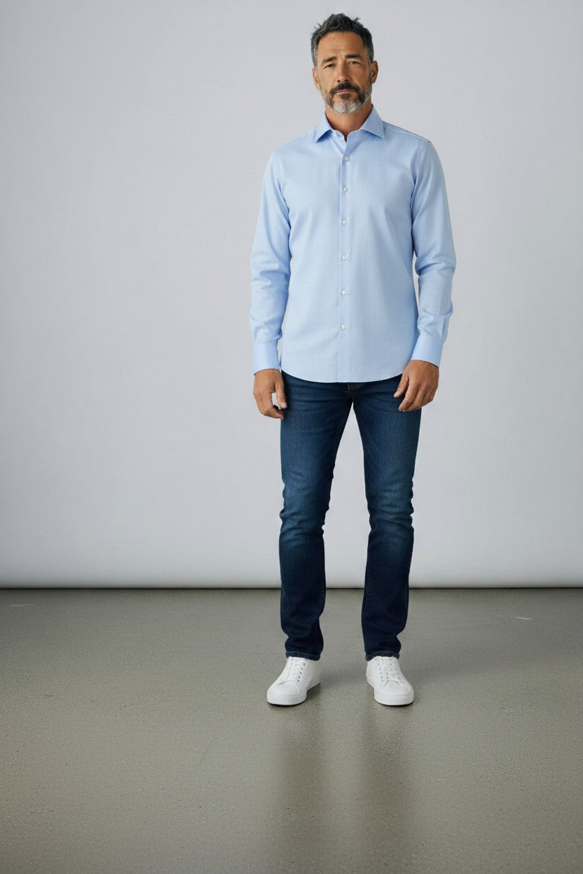 GHit Camicia Uomo cotone 100% Made in Italy manica lunga