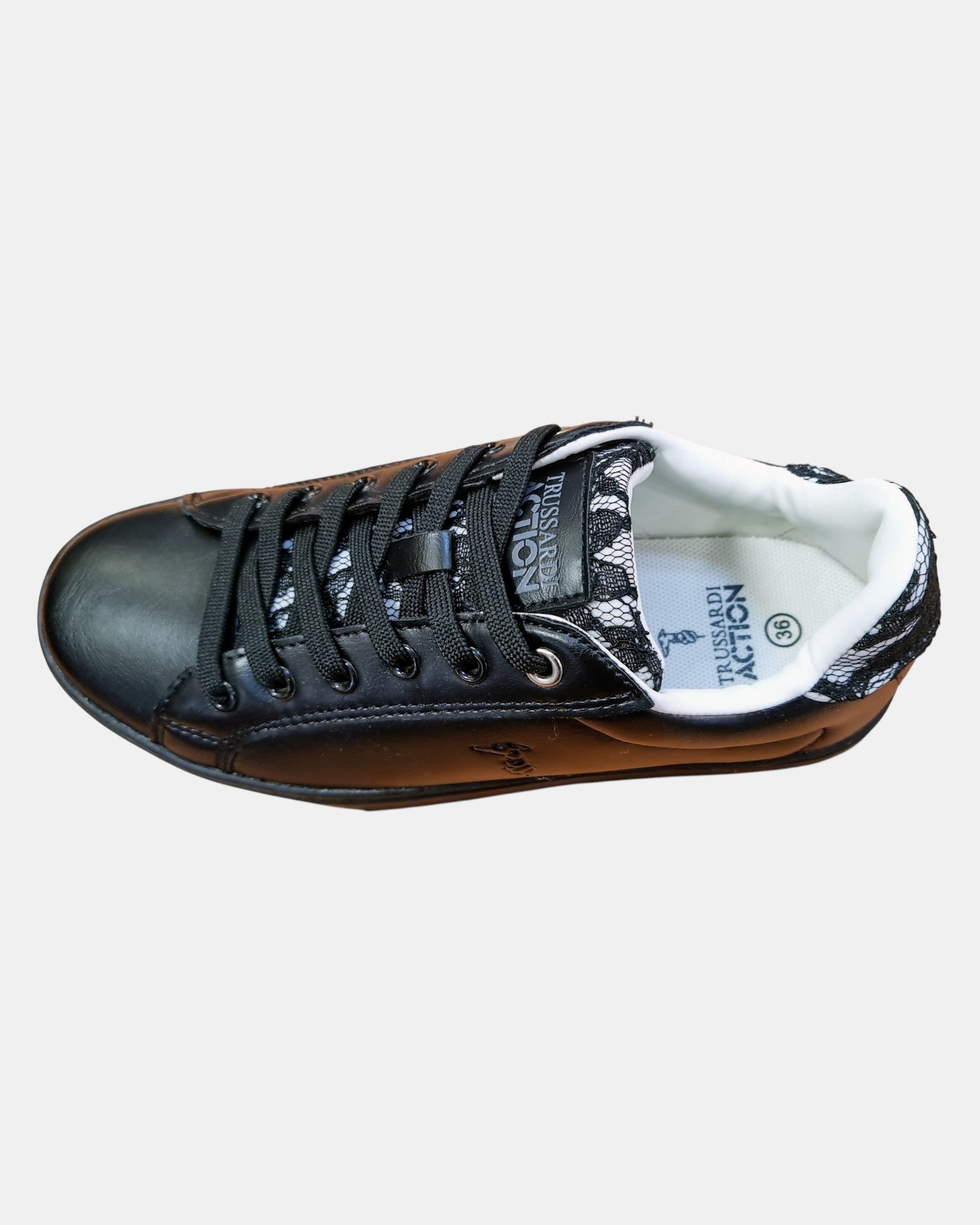 Trussardi sneakers donna con dettagli in pizzo