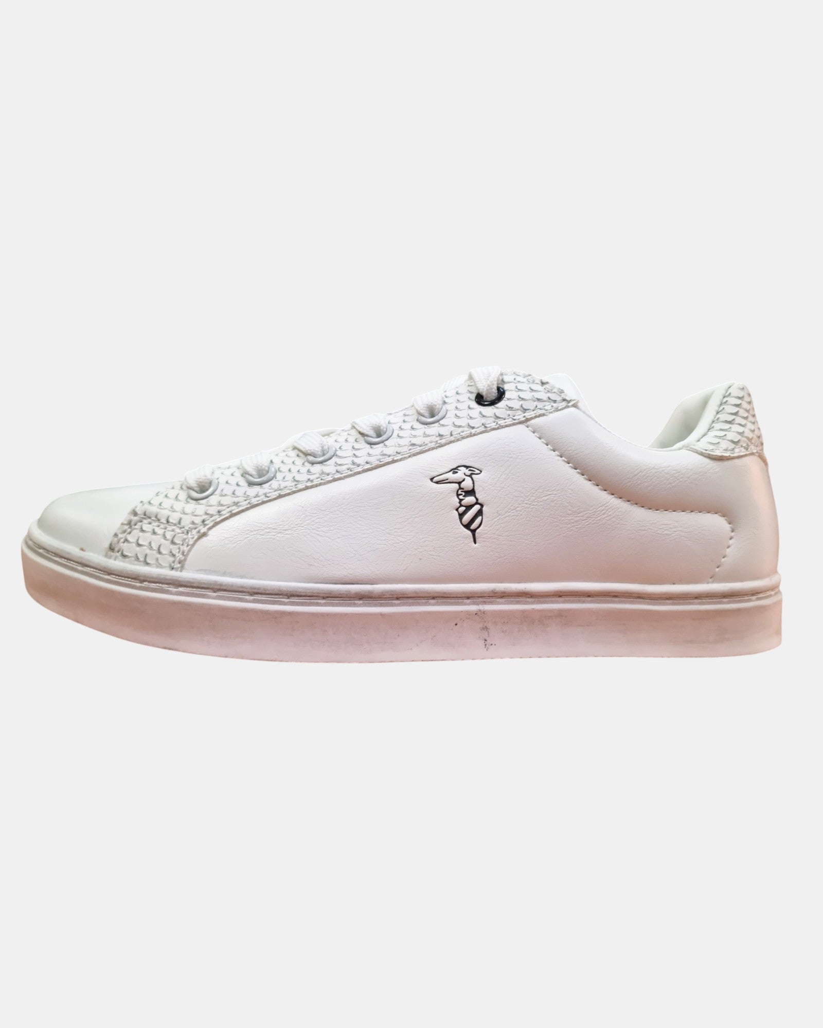 Trussardi sneakers donna basse con dettagli pitonati