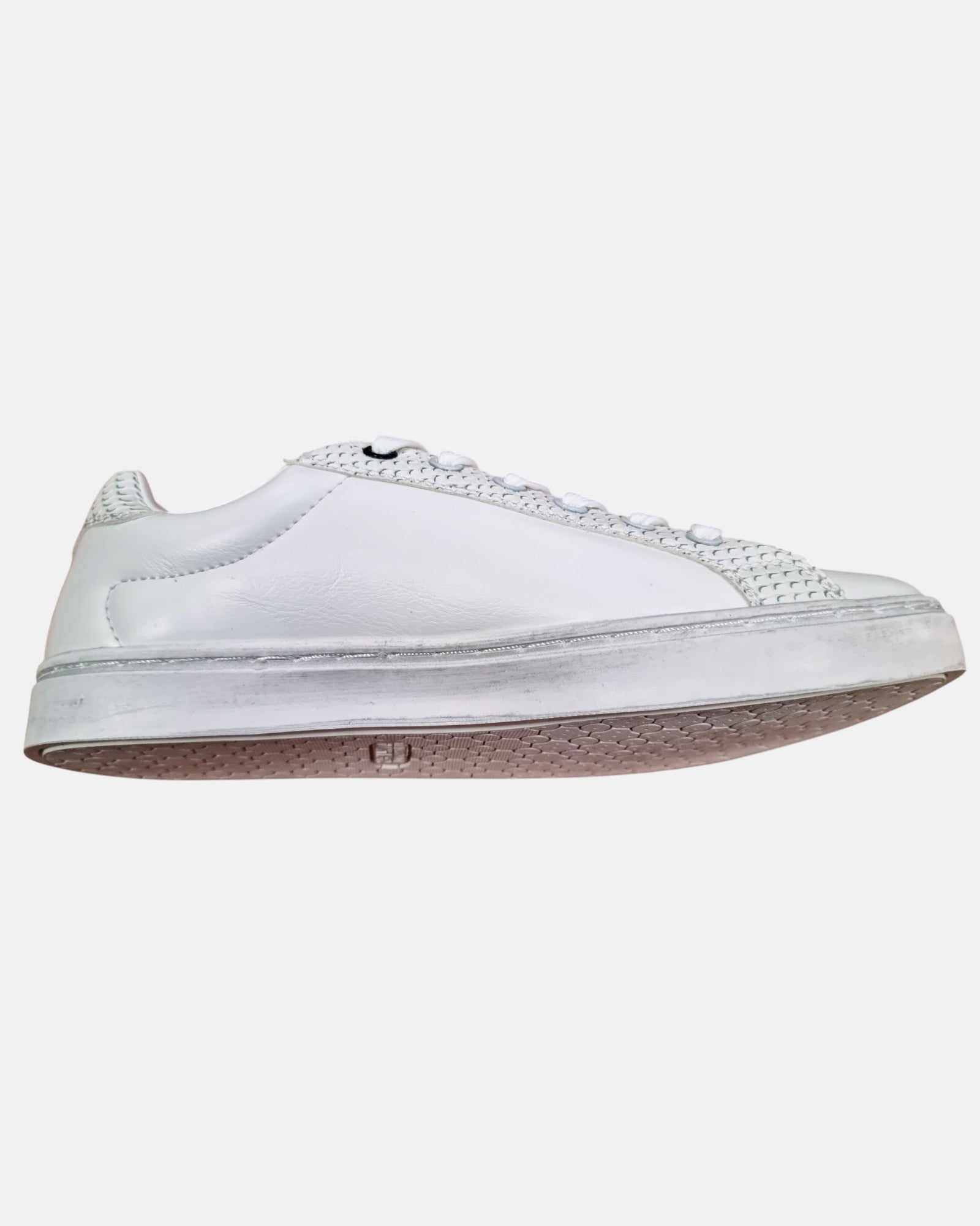 Trussardi sneakers donna basse con dettagli pitonati