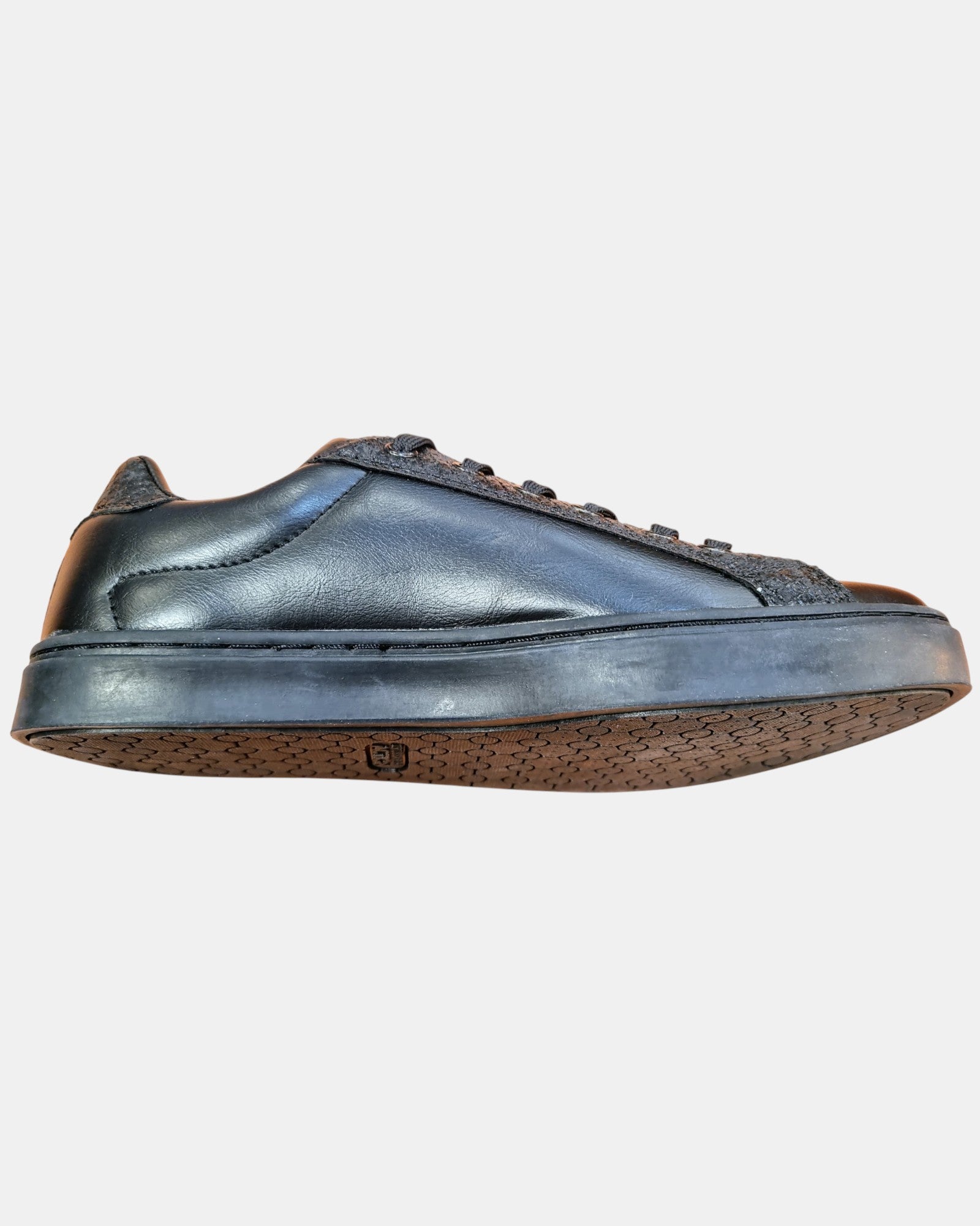 Trussardi sneakers donna basse con dettagli pitonati