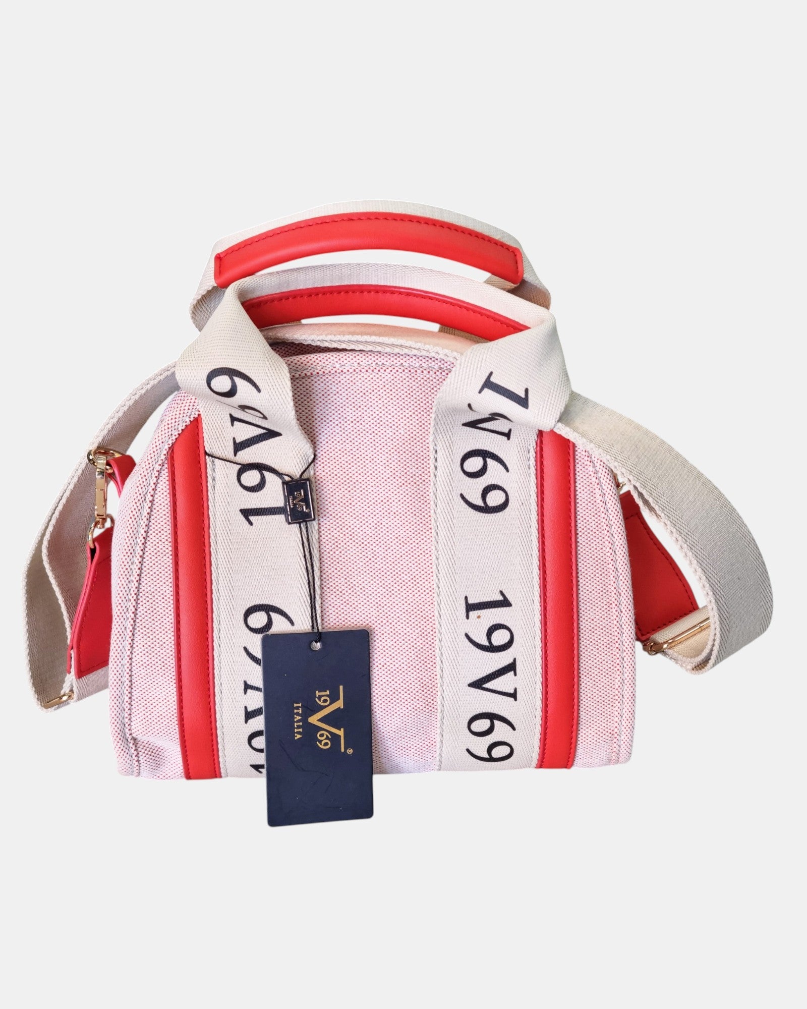 19V69 Italia by Versace borsa bauletto in tessuto canvas monogram