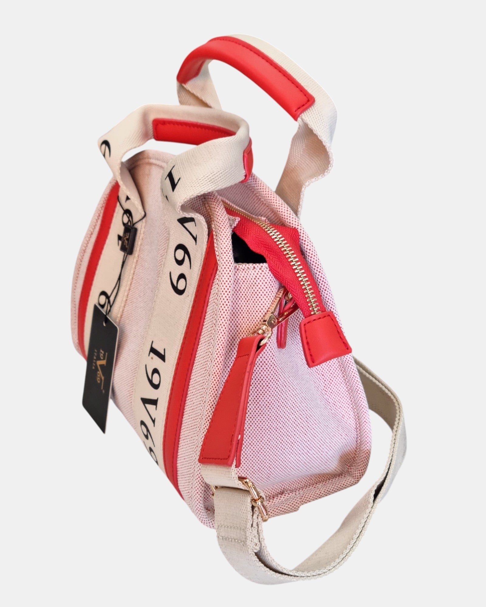 19V69 Italia by Versace borsa bauletto in tessuto canvas monogram