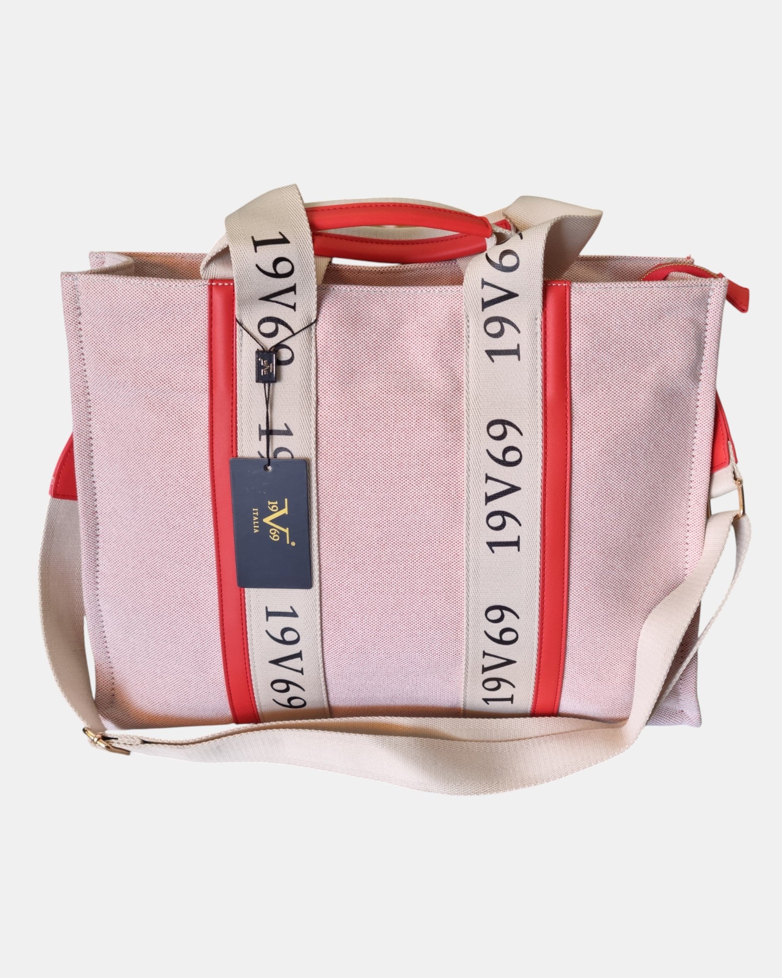 19V69 Italia by Versace Shopper grande Gaia in tessuto canvas monogram