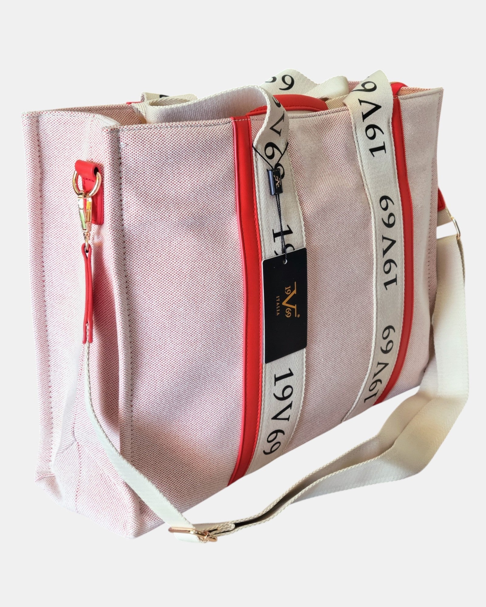 19V69 Italia by Versace Shopper grande Gaia in tessuto canvas monogram