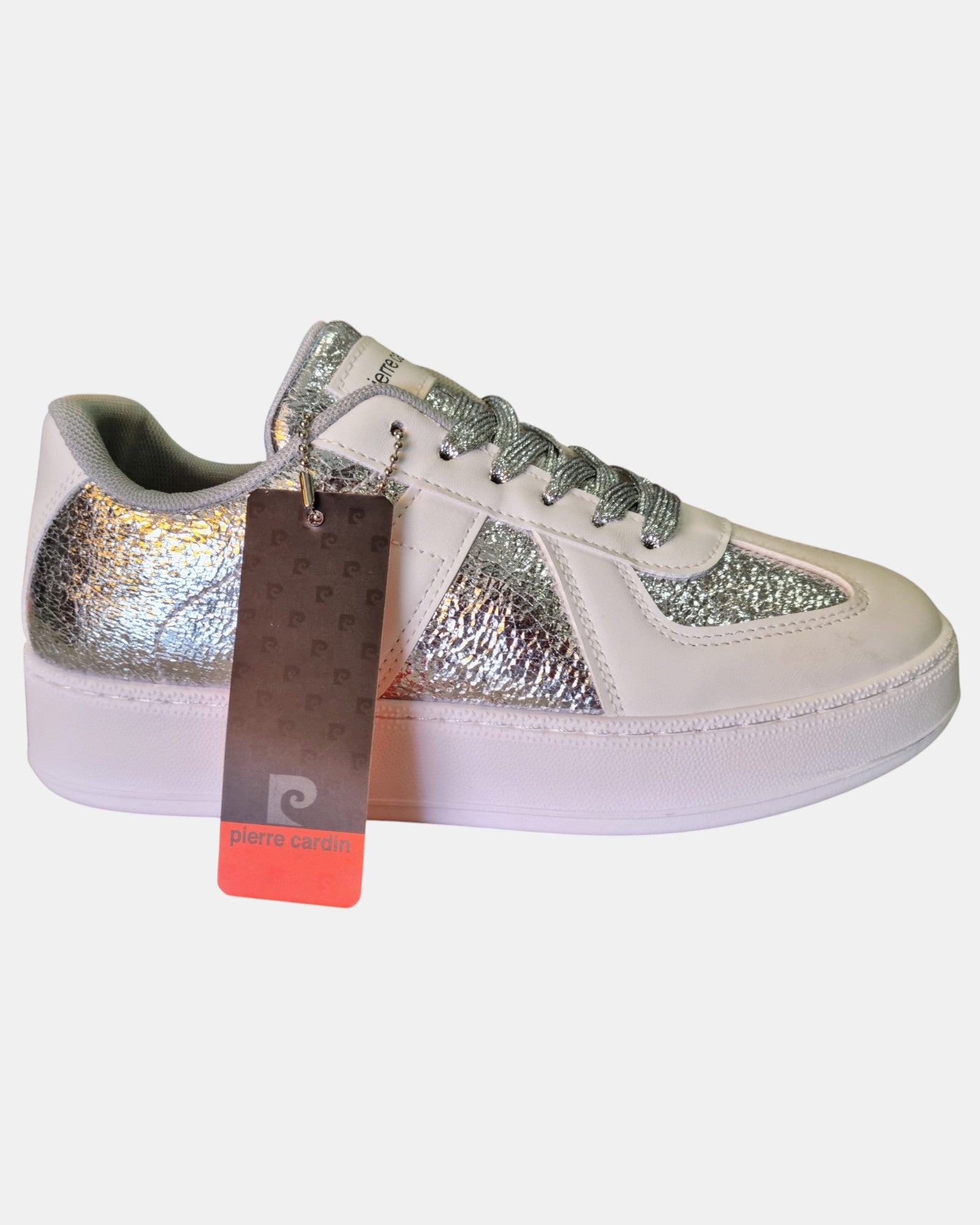 Pierre Cardin sneakers donna court sytle art. 80762 in argento o oro