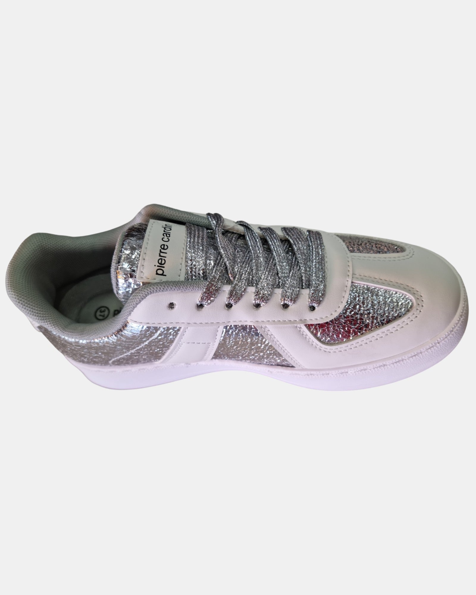 Pierre Cardin sneakers donna court sytle art. 80762 in argento o oro