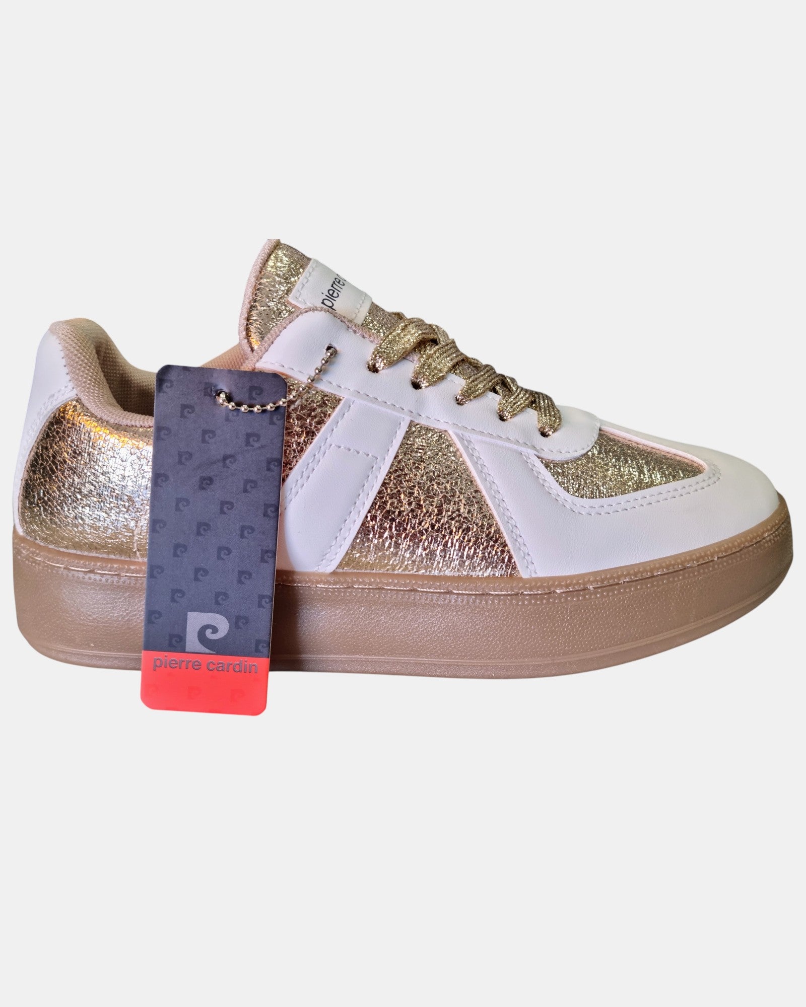 Pierre Cardin sneakers donna court sytle art. 80762 in argento o oro