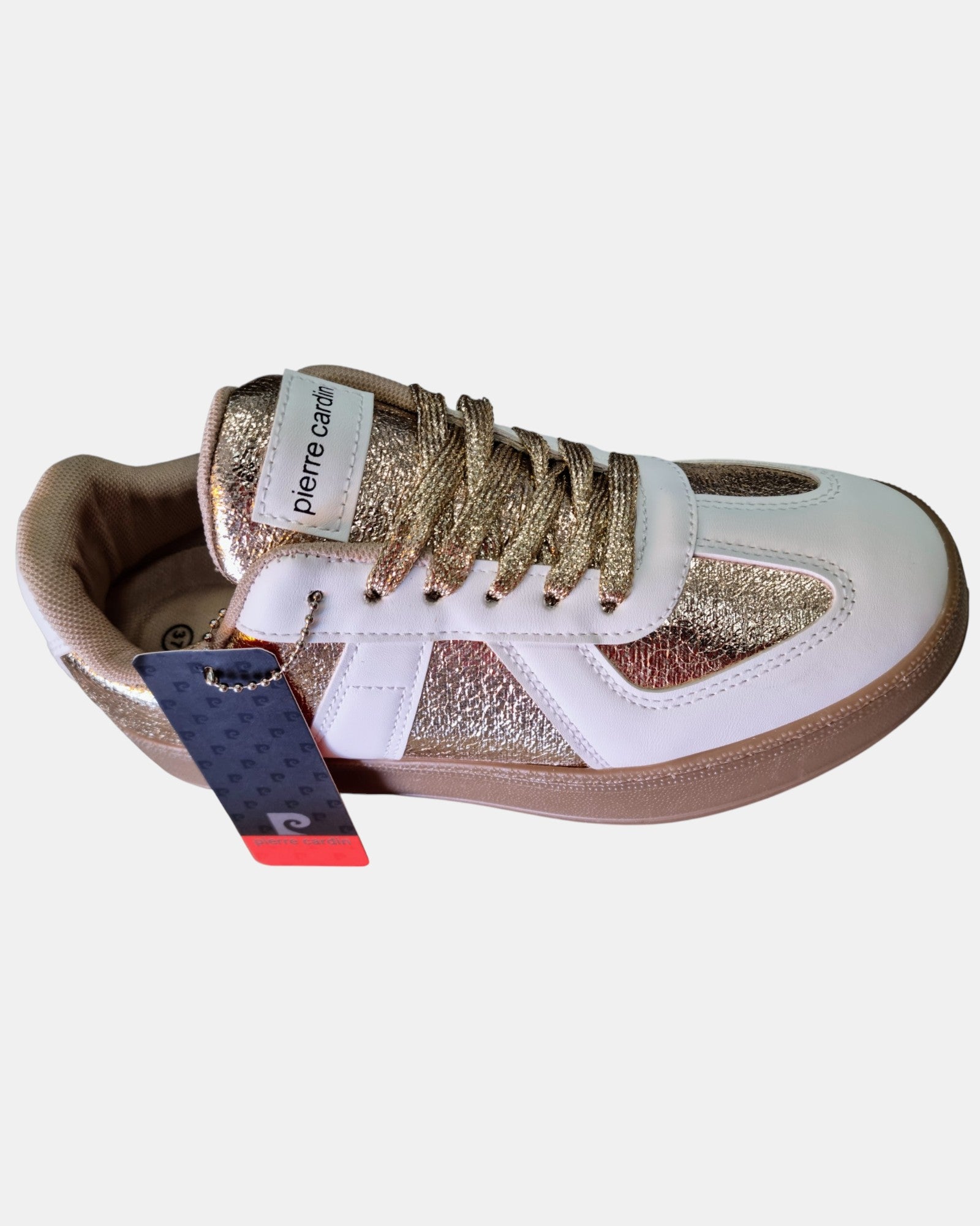 Pierre Cardin sneakers donna court sytle art. 80762 in argento o oro