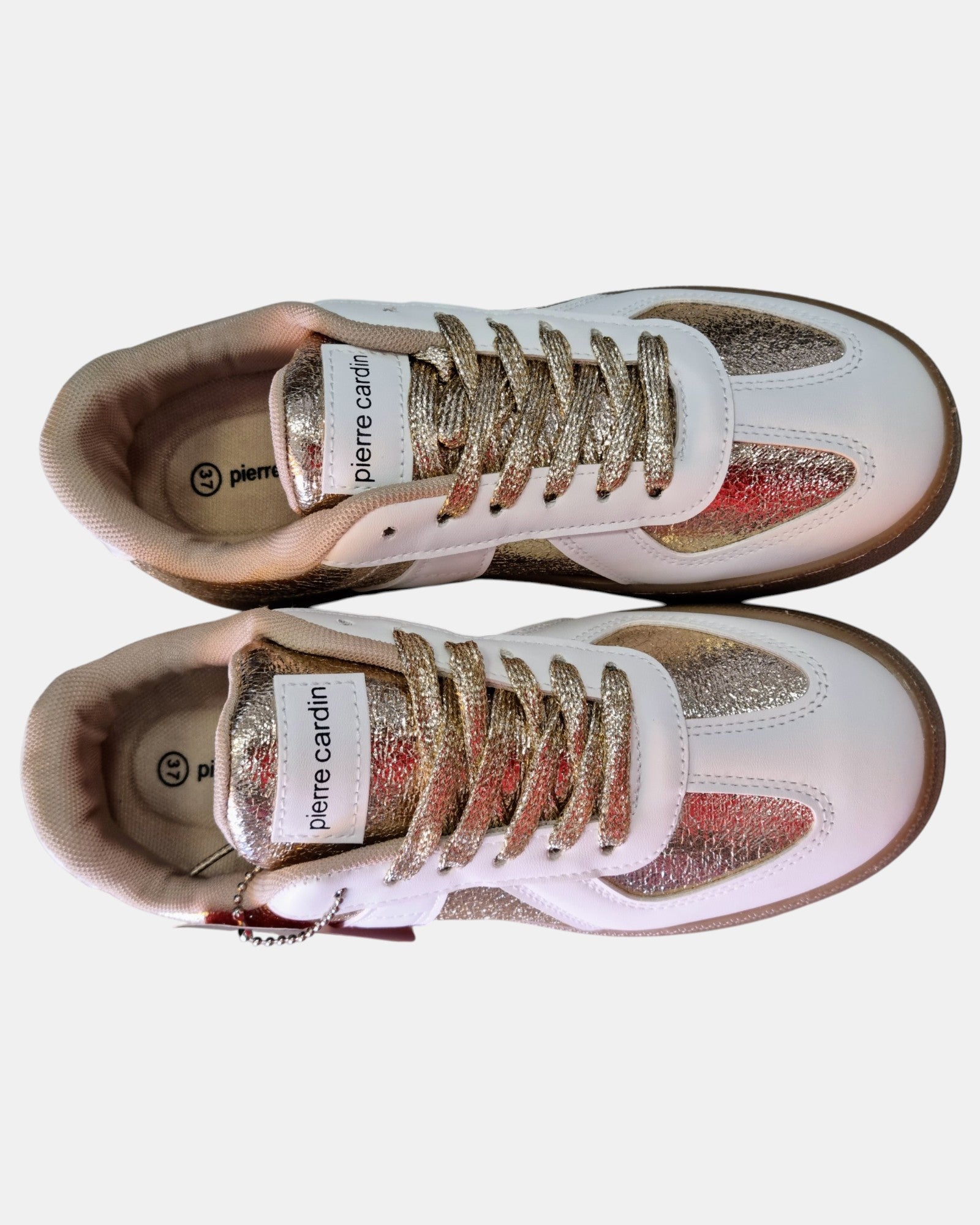 Pierre Cardin sneakers donna court sytle art. 80762 in argento o oro
