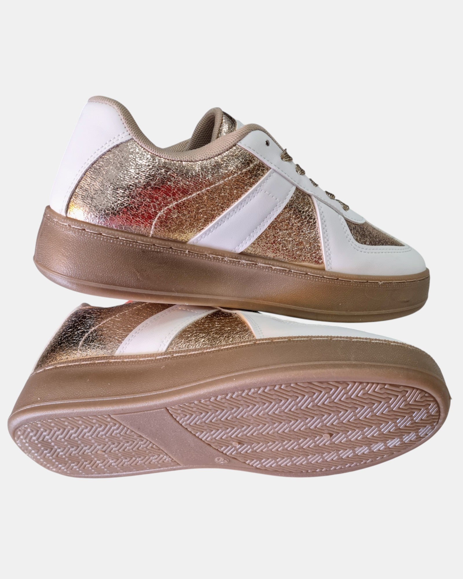 Pierre Cardin sneakers donna court sytle art. 80762 in argento o oro