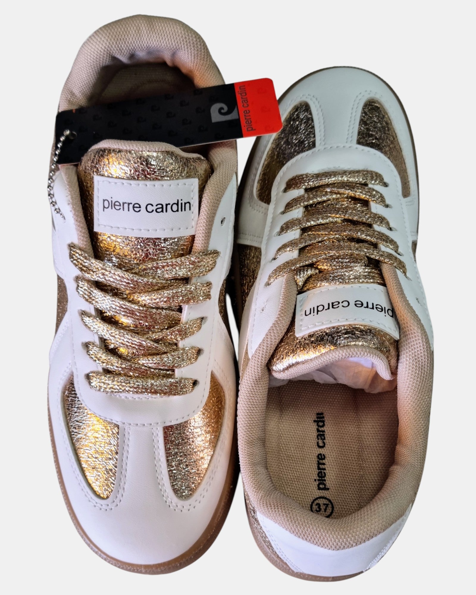 Pierre Cardin sneakers donna court sytle art. 80762 in argento o oro