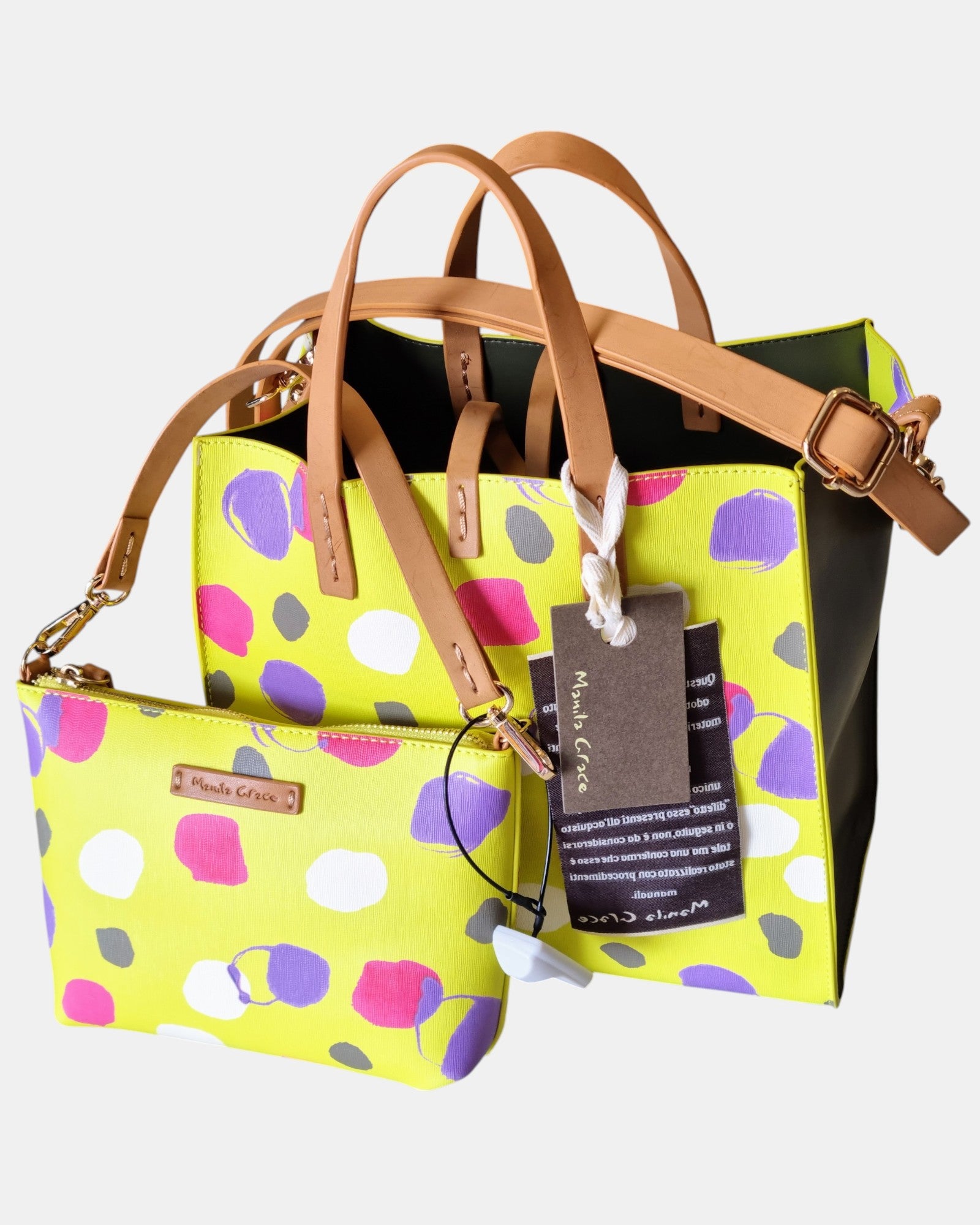 Manila Grace borsa donna felicia medium maxi pois
