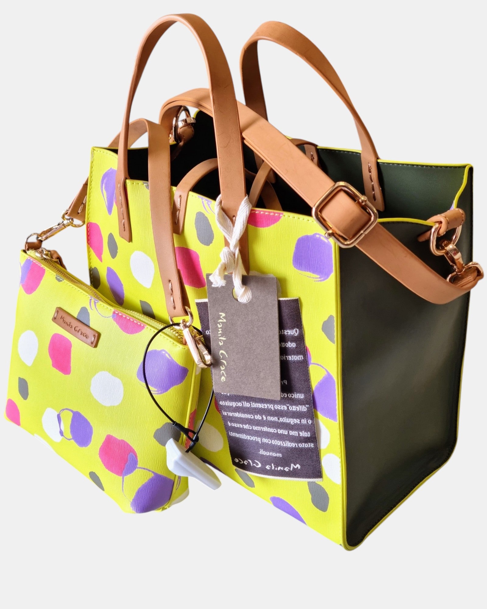 Manila Grace borsa donna felicia medium maxi pois
