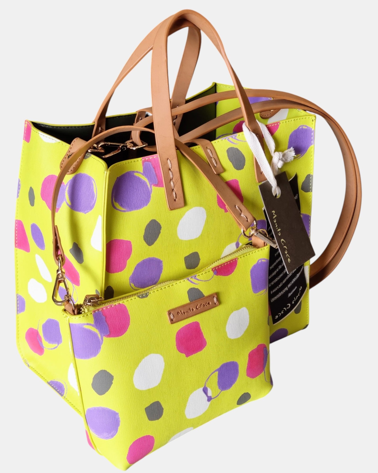 Manila Grace borsa donna felicia medium maxi pois