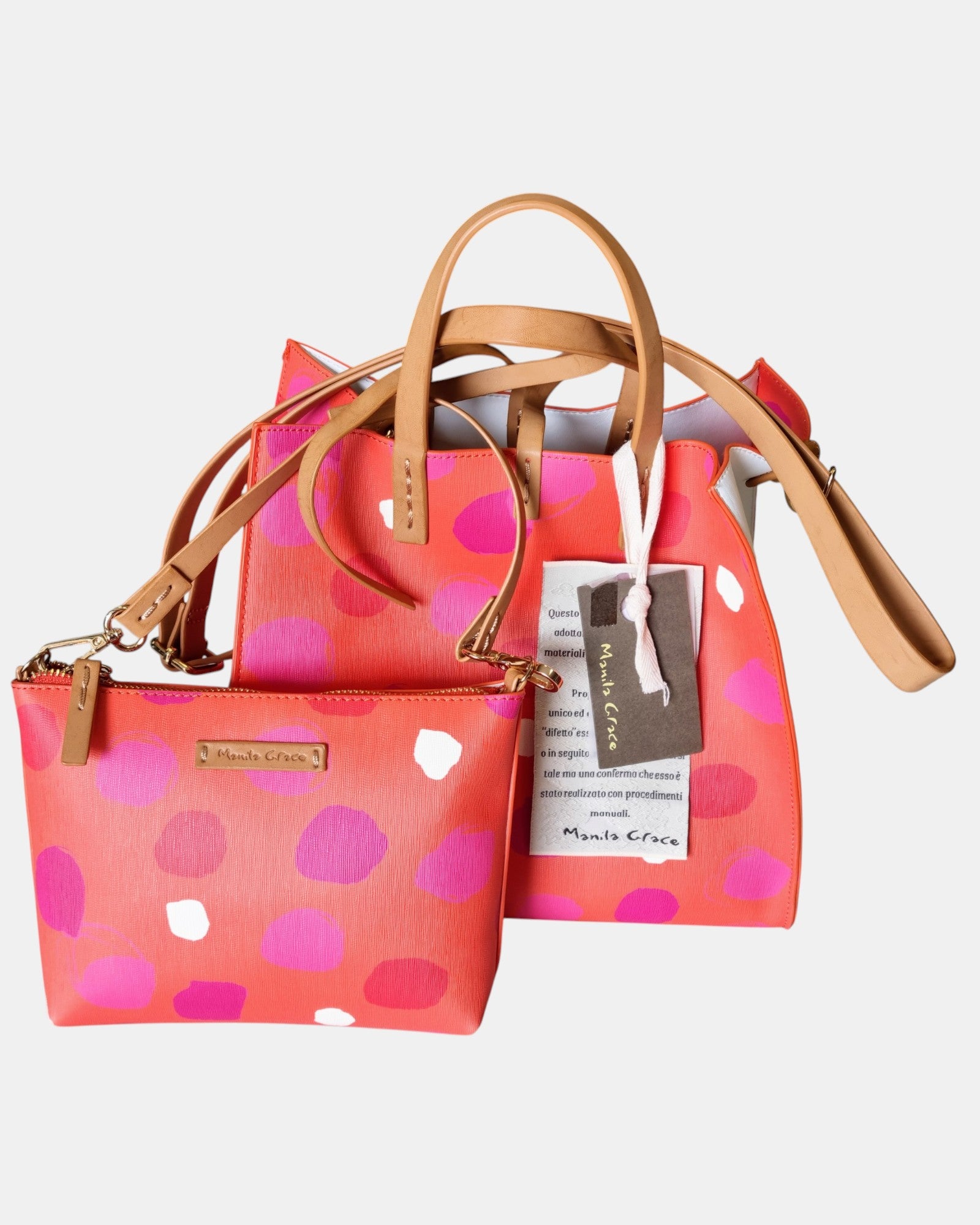 Manila Grace borsa donna felicia medium maxi pois
