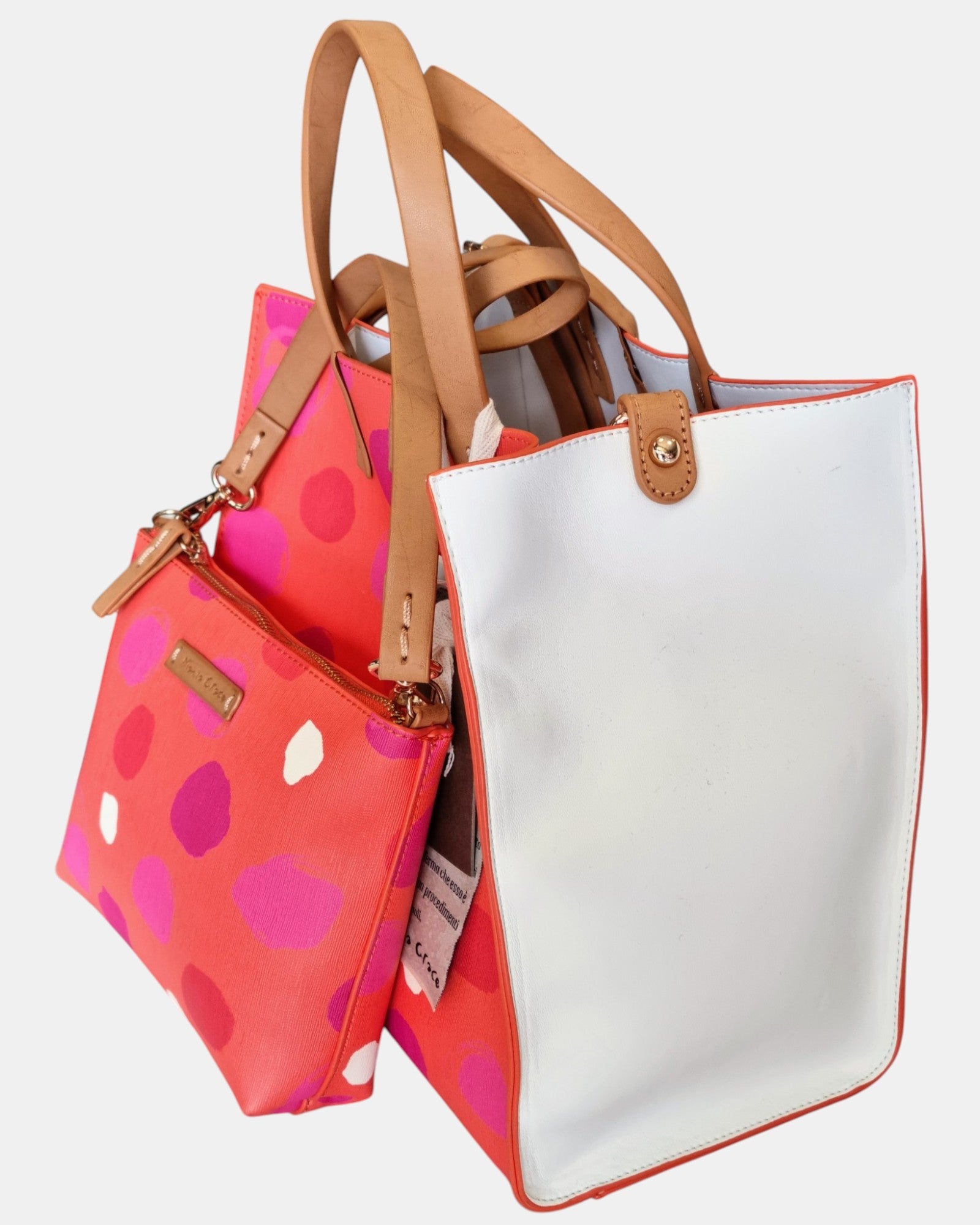 Manila Grace borsa donna felicia medium maxi pois
