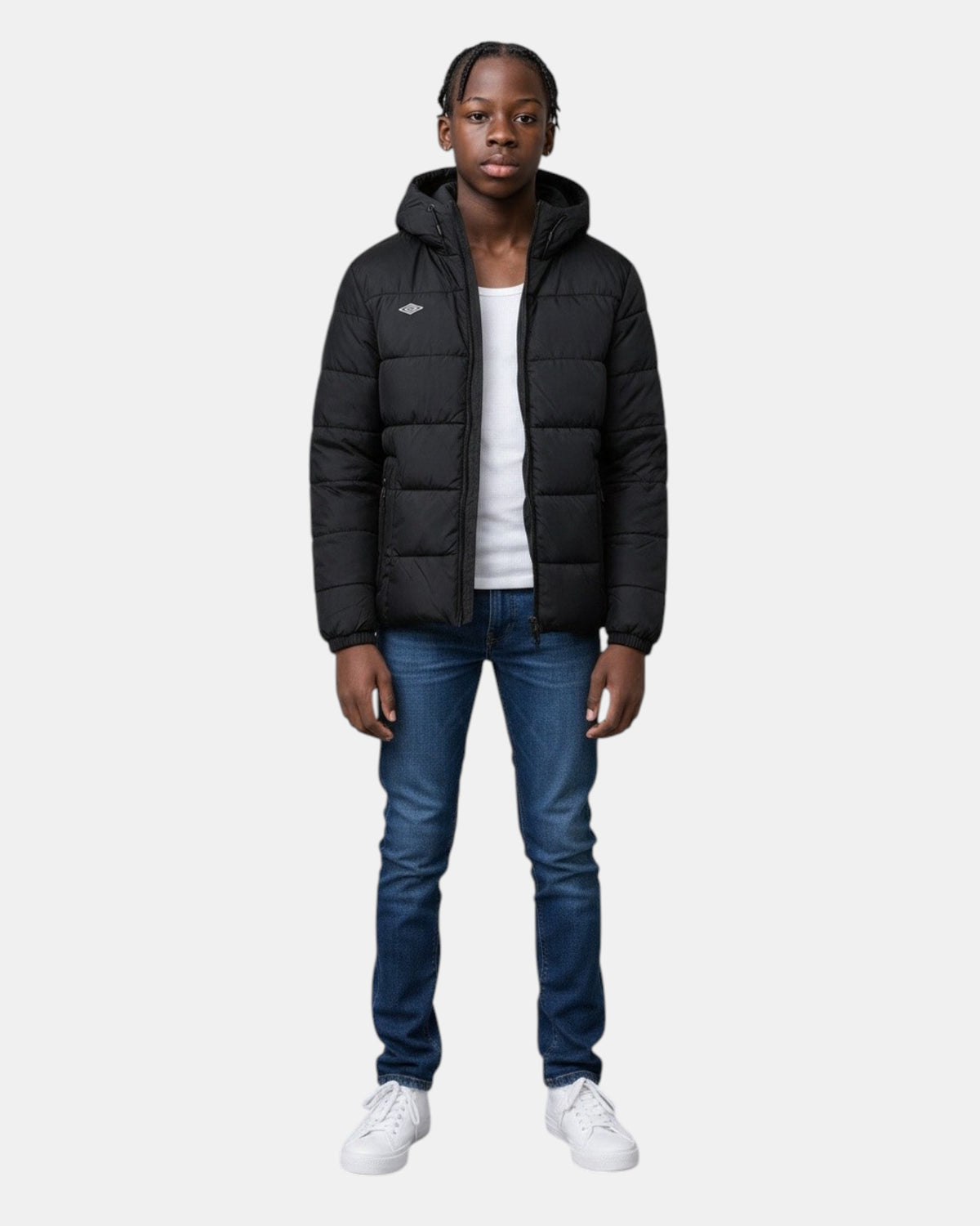 Umbro Piumino Bomber Uomo con Cappuccio e Interno in Pile
