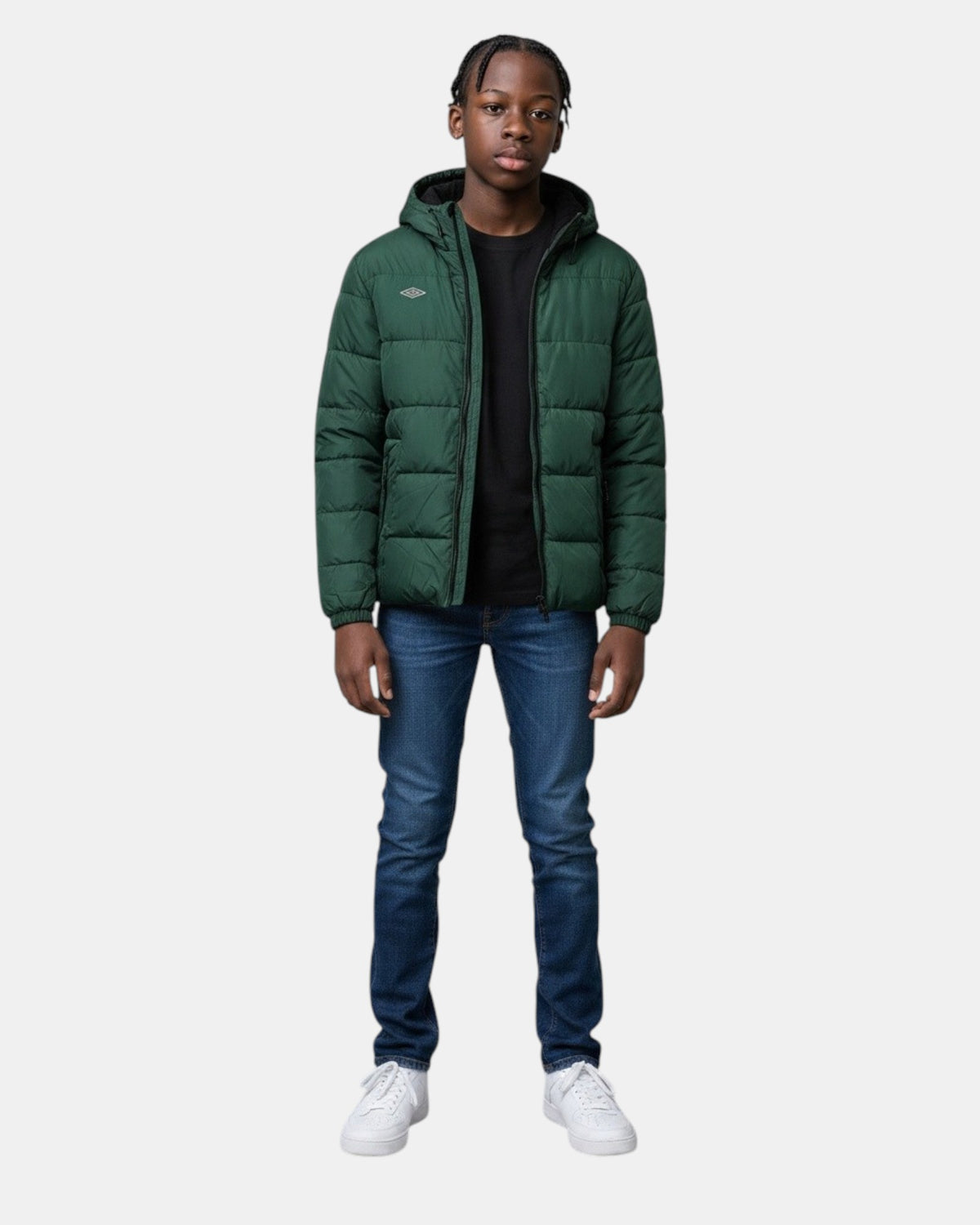 Umbro Piumino Bomber Uomo con Cappuccio e Interno in Pile