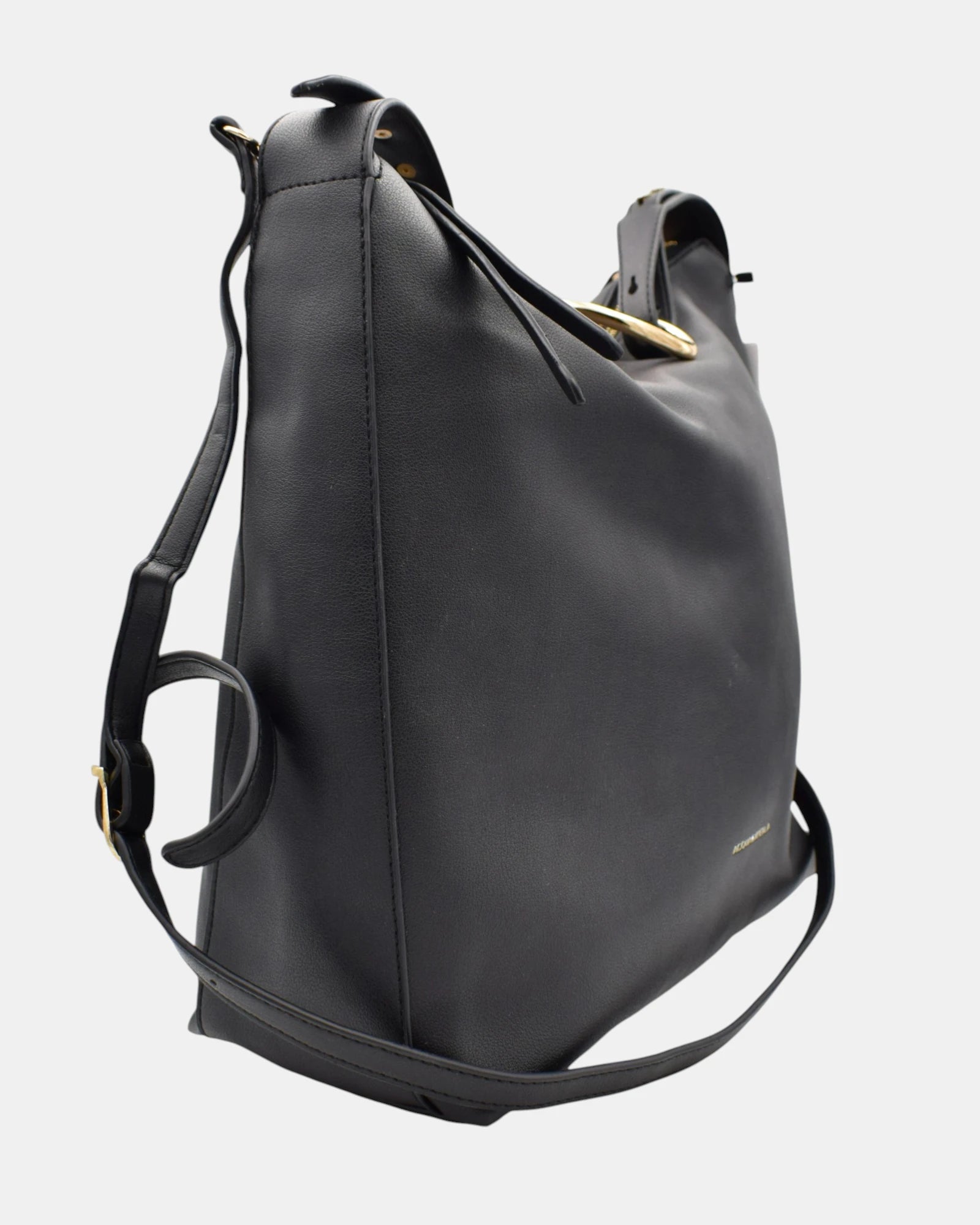 Acqua di Perla Borsa Donna a Spalla APHA 99261 Nera con Dettaglio Oro