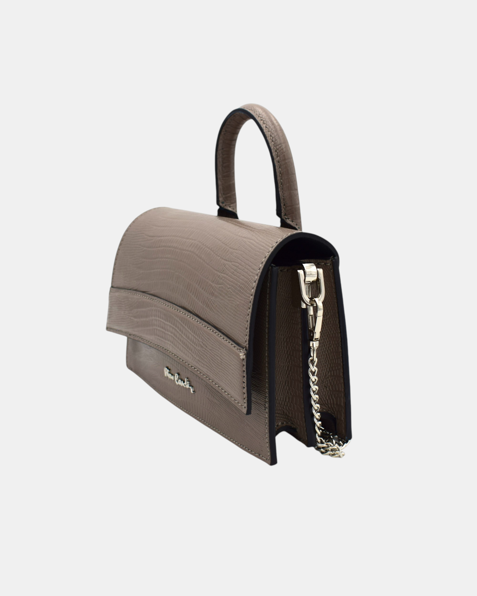 Pierre Cardin Borsa a Tracolla Donna in Vera Pelle Effetto Lucertola Modello 1848 con Patta