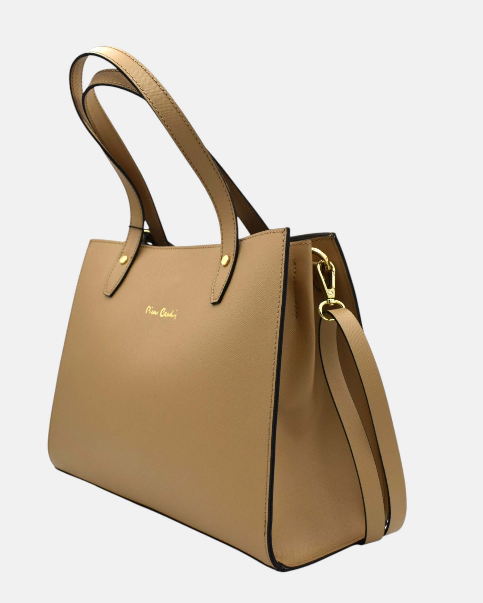 Pierre Cardin Borsa Shopper Donna in Vera Pelle Saffiano Modello 1860 con Tracolla