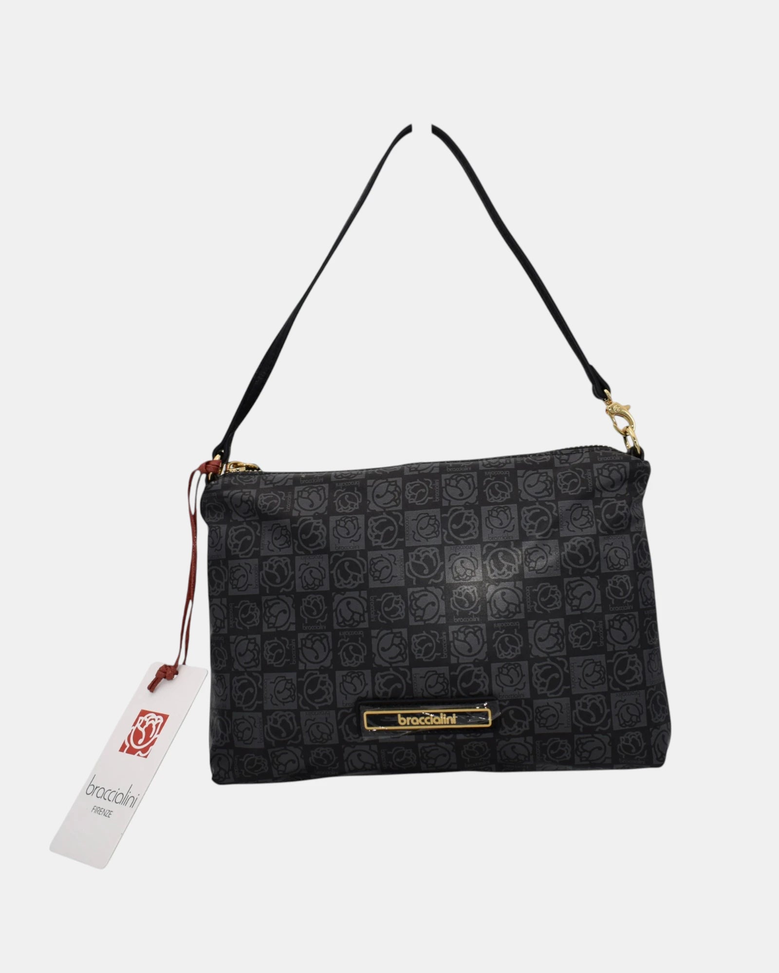 Braccialini pochette unisex mod.ILARY B 13219 – Nylon Nero Monogramma