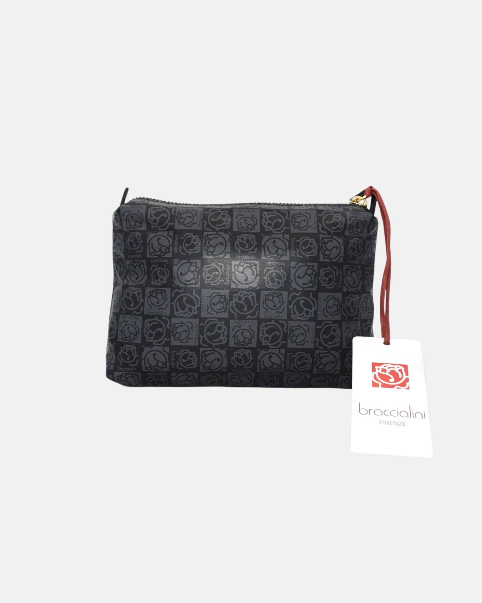 Braccialini pochette unisex mod.ILARY B 13216 – Nylon Nero Monogramma
