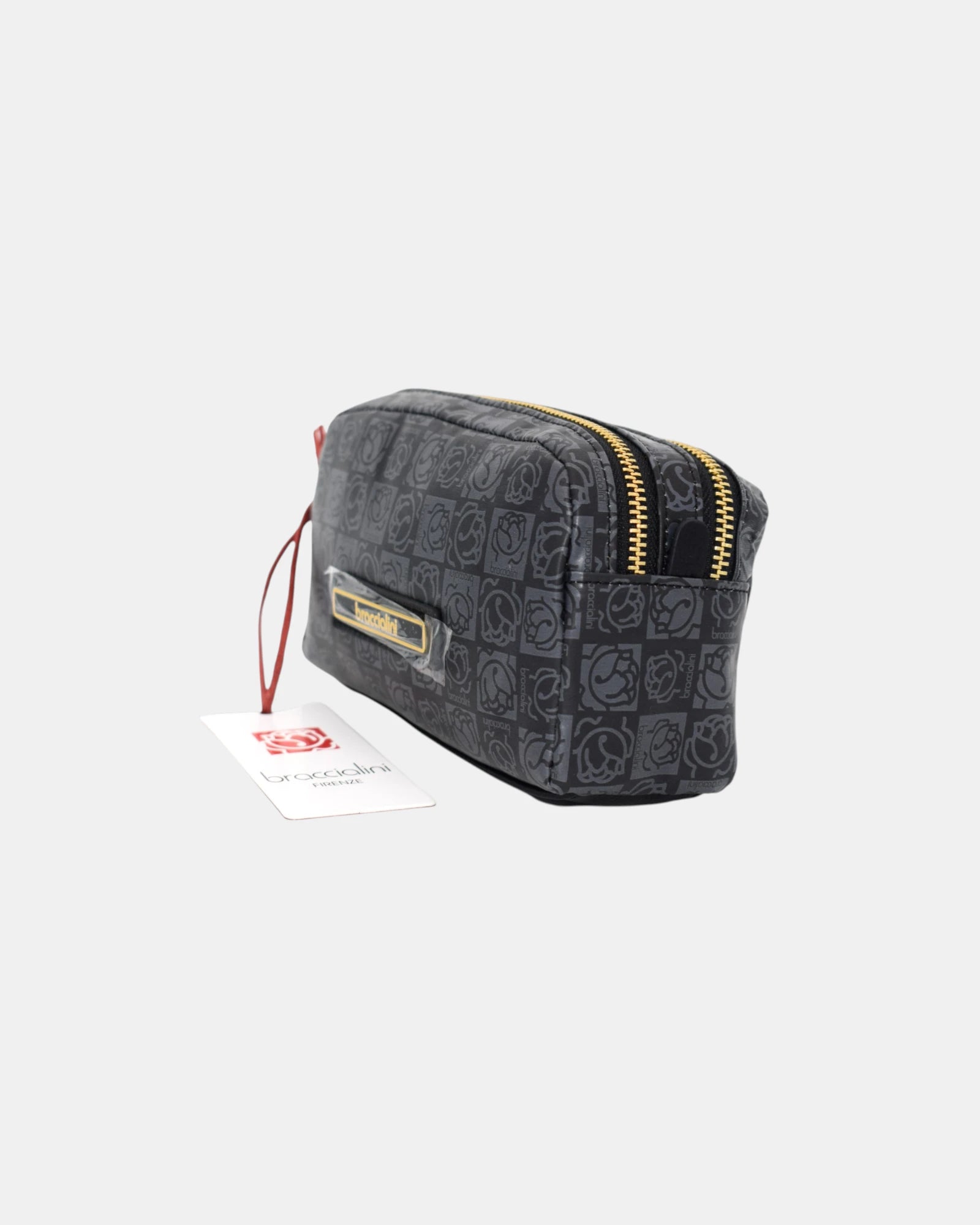 Braccialini pochette unisex mod. ILARY B 13218 – Nylon Nero Monogramma