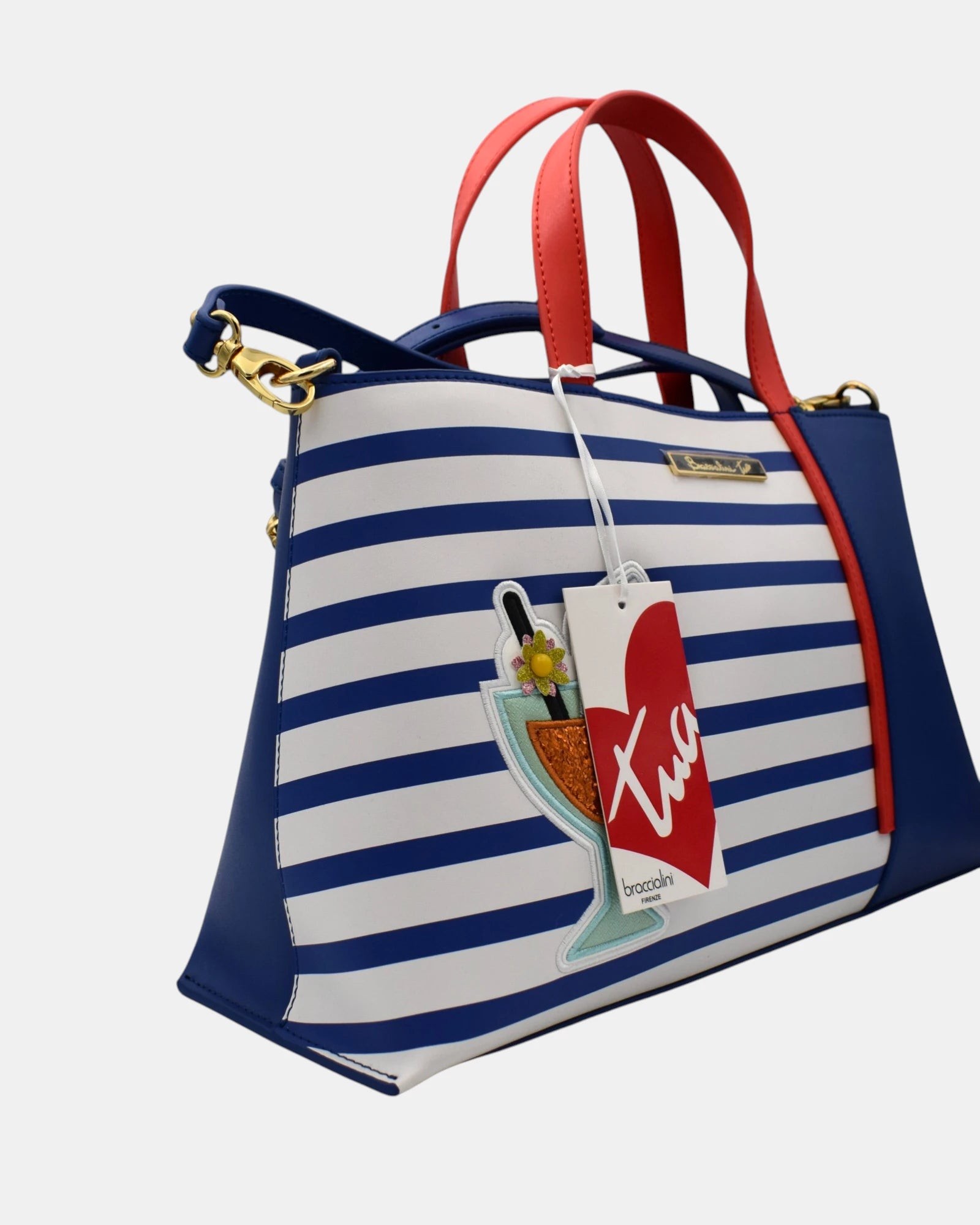 Braccialini Borsa Donna Shopper Estiva Mod. B12912 Collezione TUA Blu