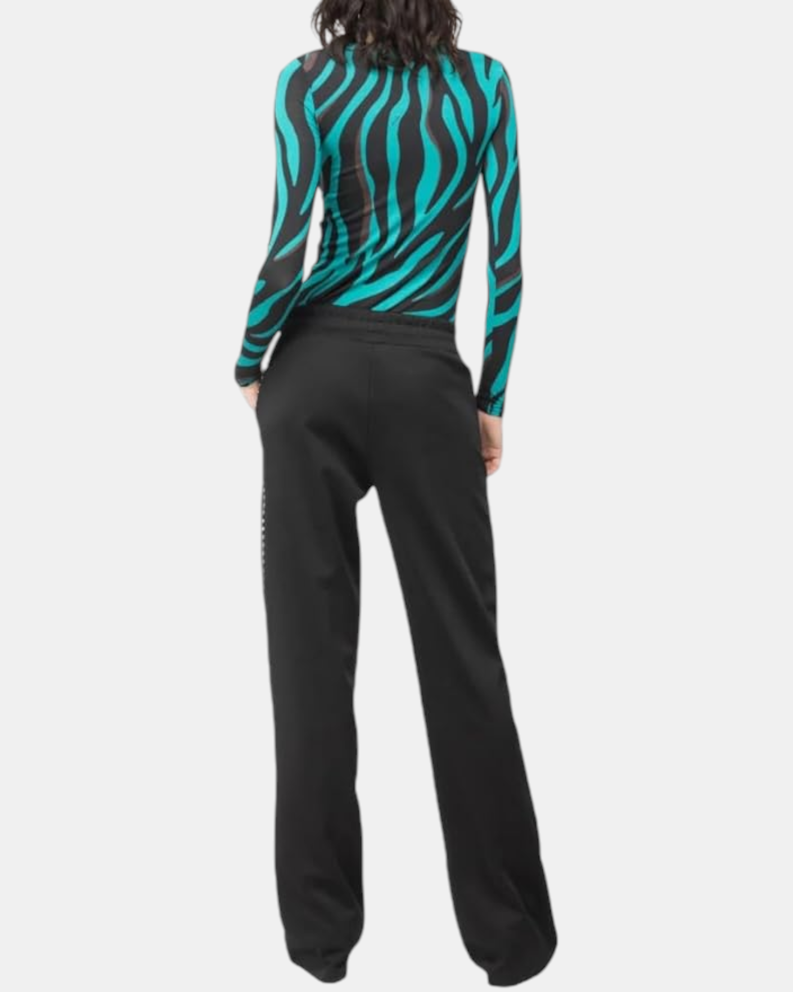 Pinko Maglia Donna art. Berlino Jersey stampa grafica  all-over bicolore verde - nero
