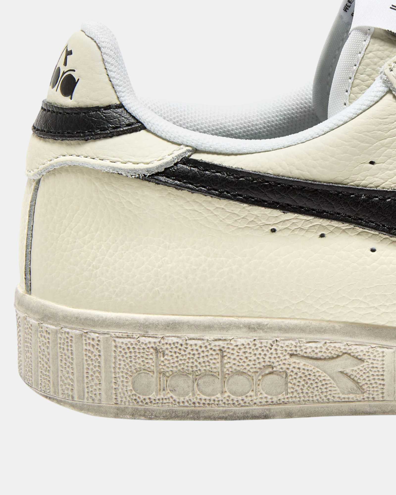 Diadora Sneakers Unisex Game L Low Waxed C0351 Bianche in Pelle Premium