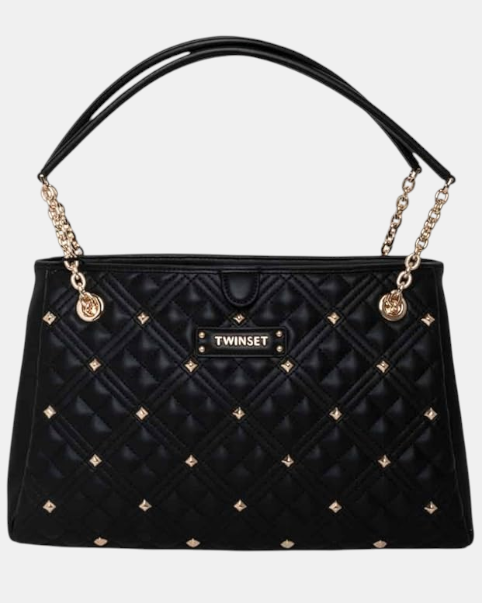 Twinset Borsa Donna Shopping con borchie dorate e manici a catena art. Y801C
