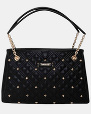Twinset Borsa Donna Shopping con borchie dorate e manici a catena art. Y801C