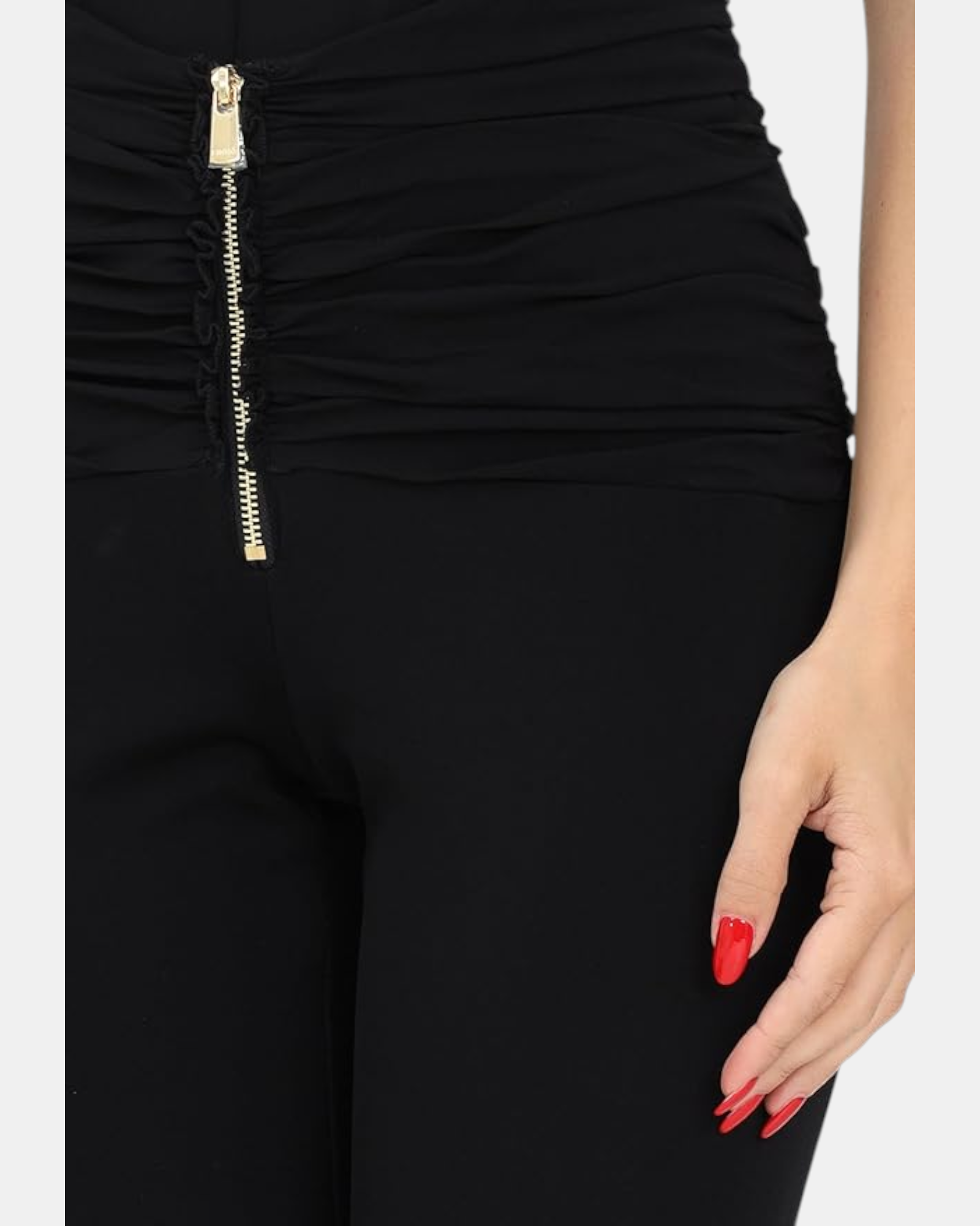 Pinko Pantaloni Donna mod. Pisolo col. Nero Vita Alta Cigarette Fit Eleganti