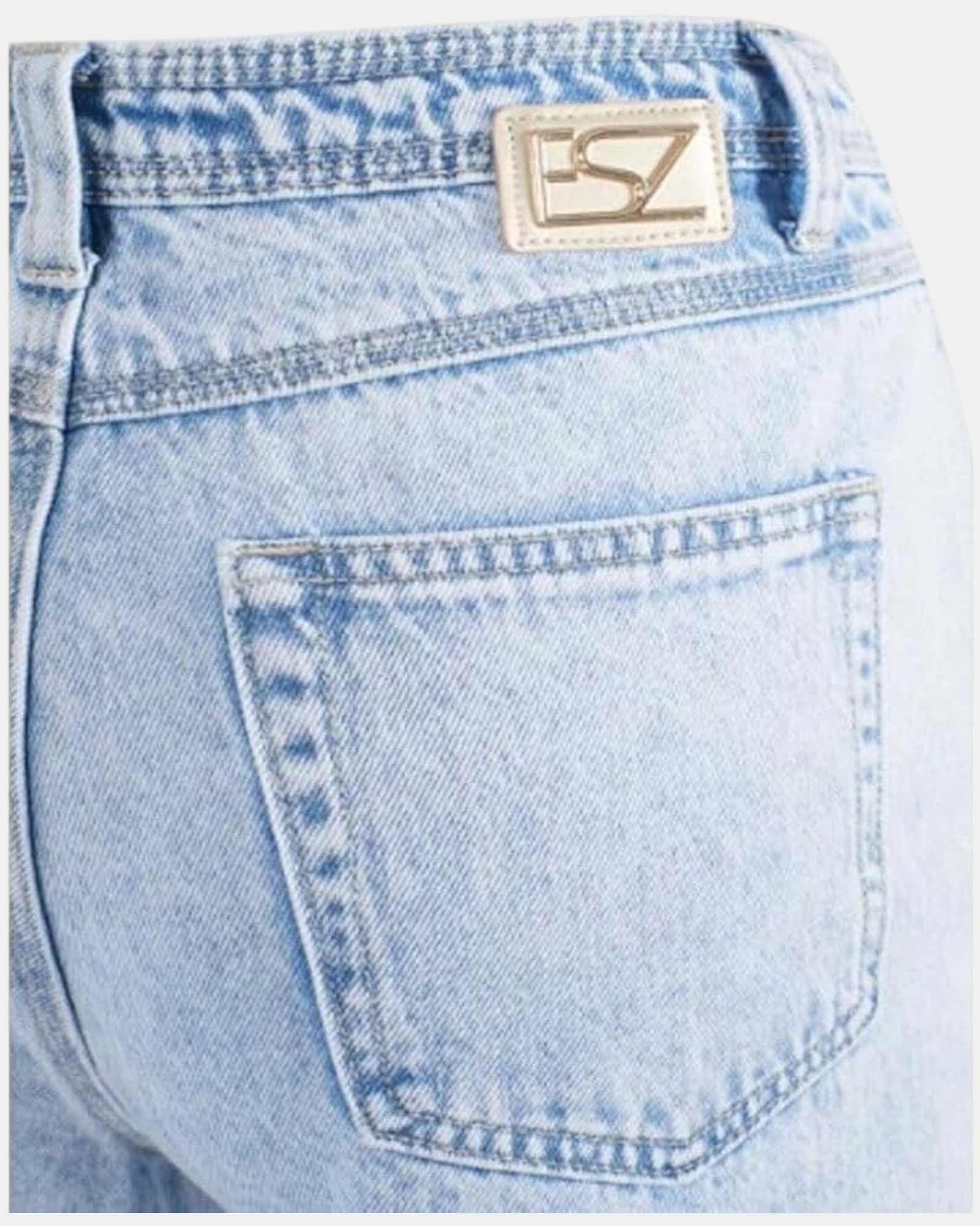 Yes Zee jeans Donna art. P331 / P767 Boyfriend Vita Alta Denim Chiaro con Borchie