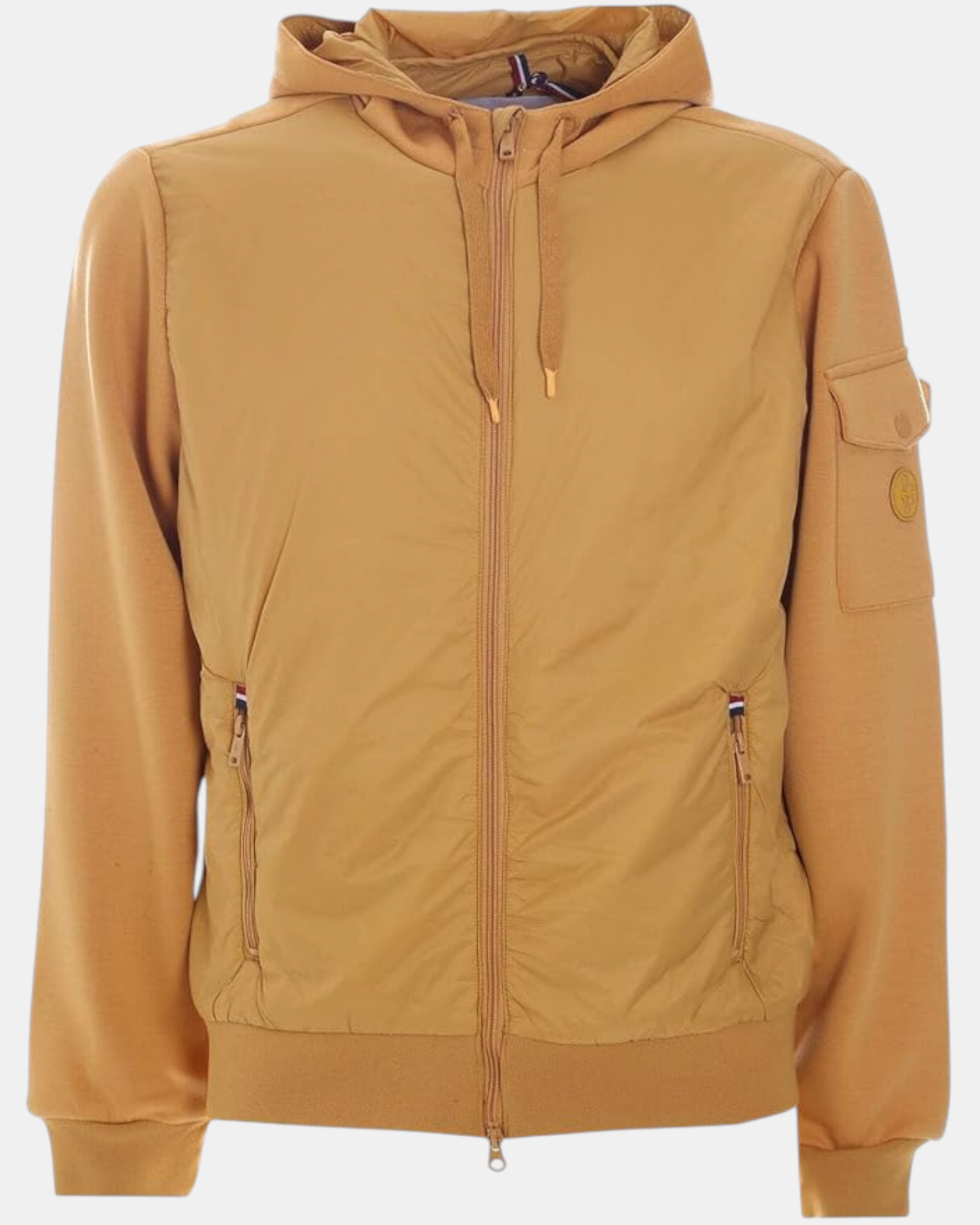 Conte of Florence Giallo – Giacca Ibrida con Cappuccio e Tasche Tecniche