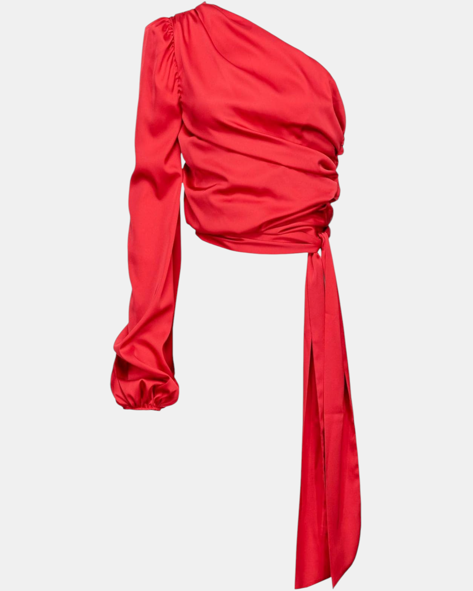 Pinko Blusa Monospalla satin strech art. Thira col. Rosso