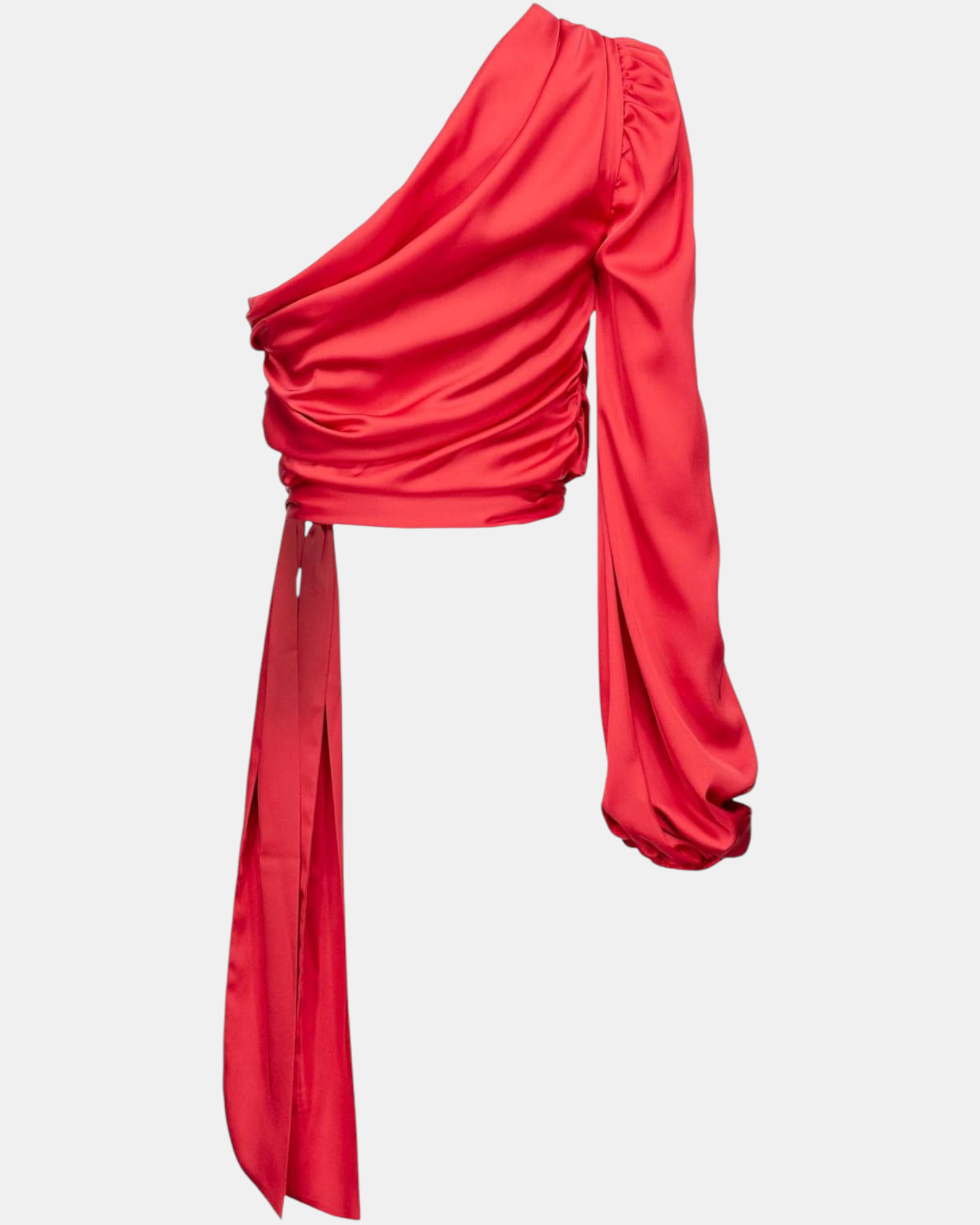 Pinko Blusa Monospalla satin strech art. Thira col. Rosso