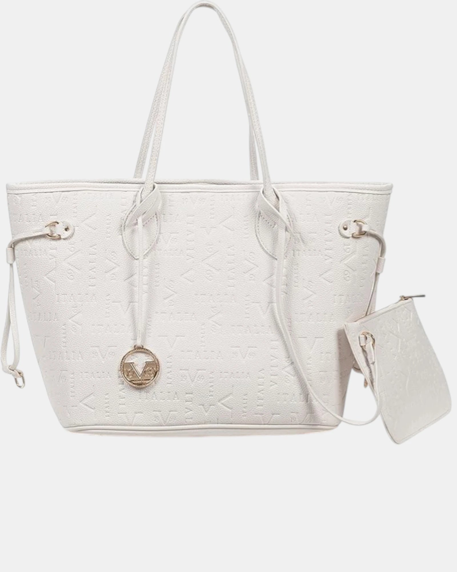 19V69 Italia by Versace Borsa Shopper Donna Modello Lana Bianca Capiente