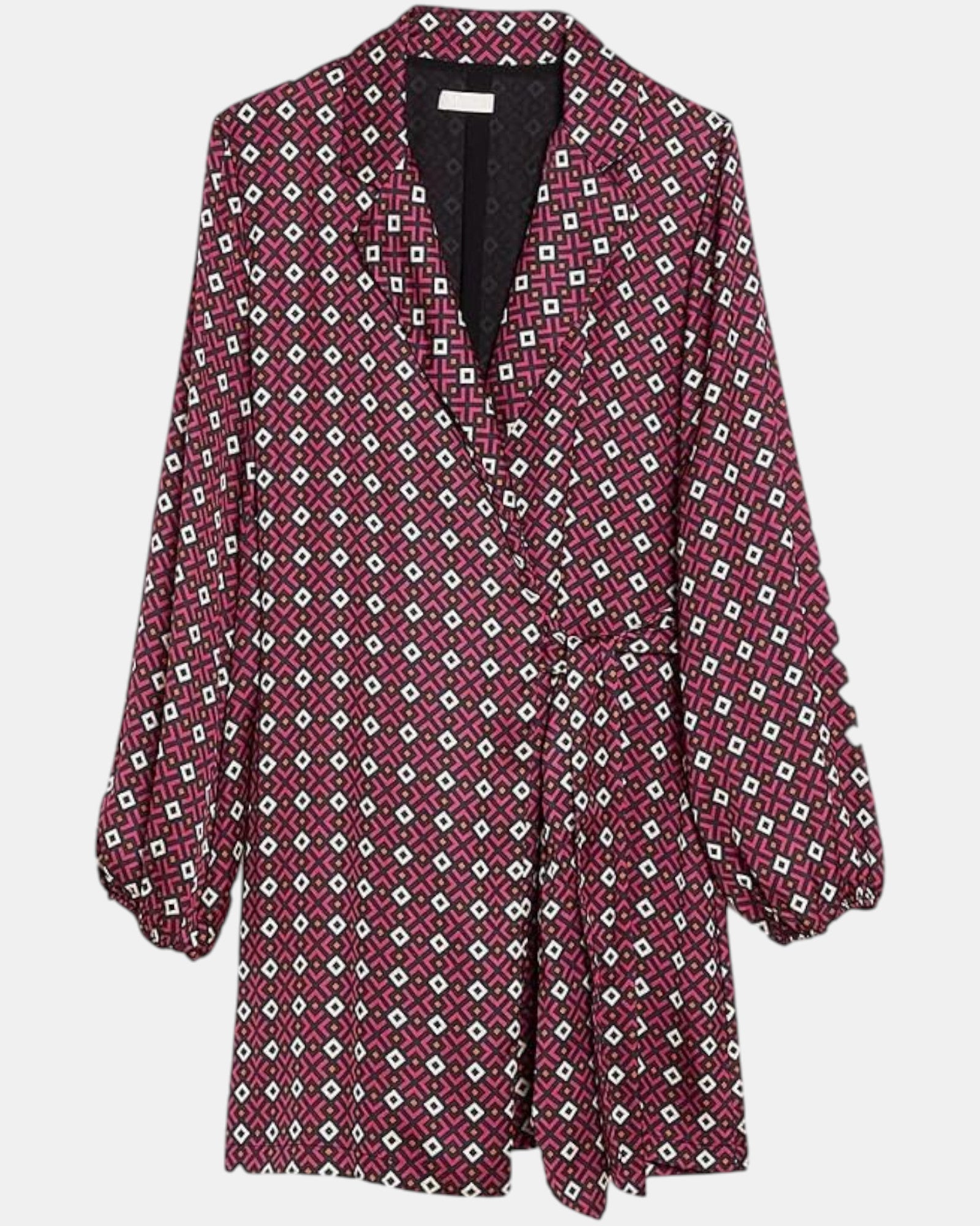 Liu Jo vestito donna in satin e chiffon art. WF2100 bordeaux