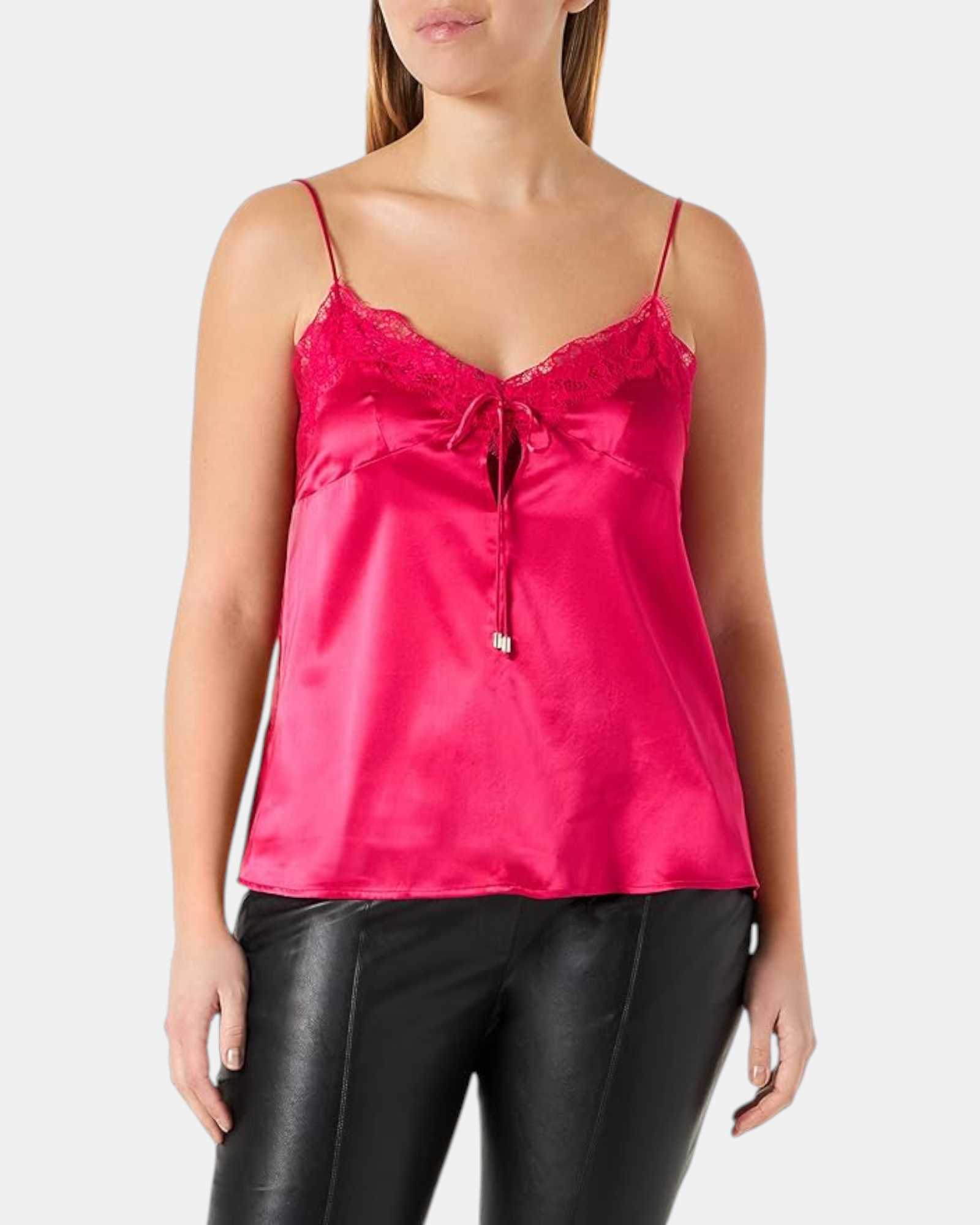 Pinko Top Donna Satin Streck, art. Tremante, taglia 38, colore rosa