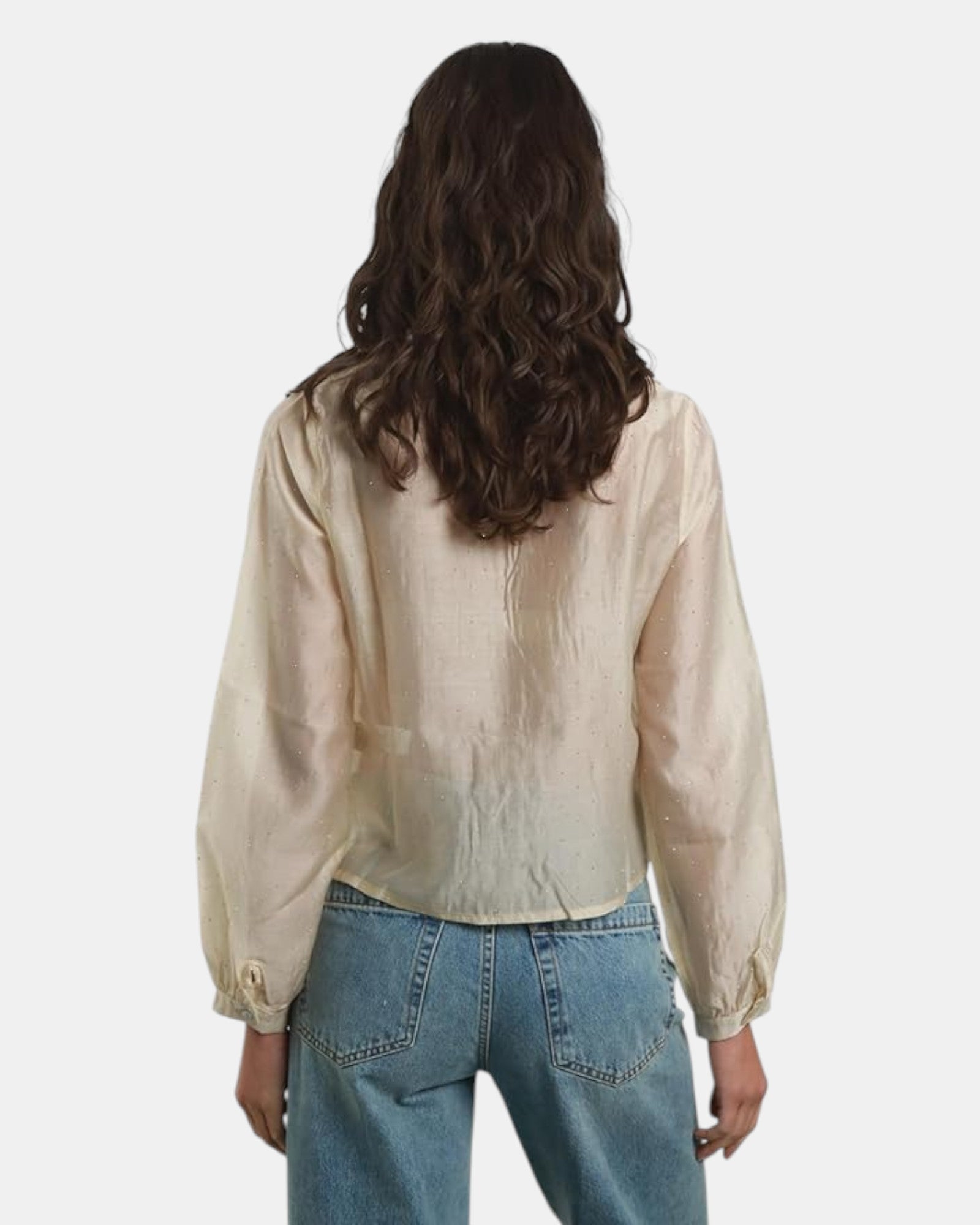 Susy Mix blusa  donna con rouches e dettagli luminosi art.23373