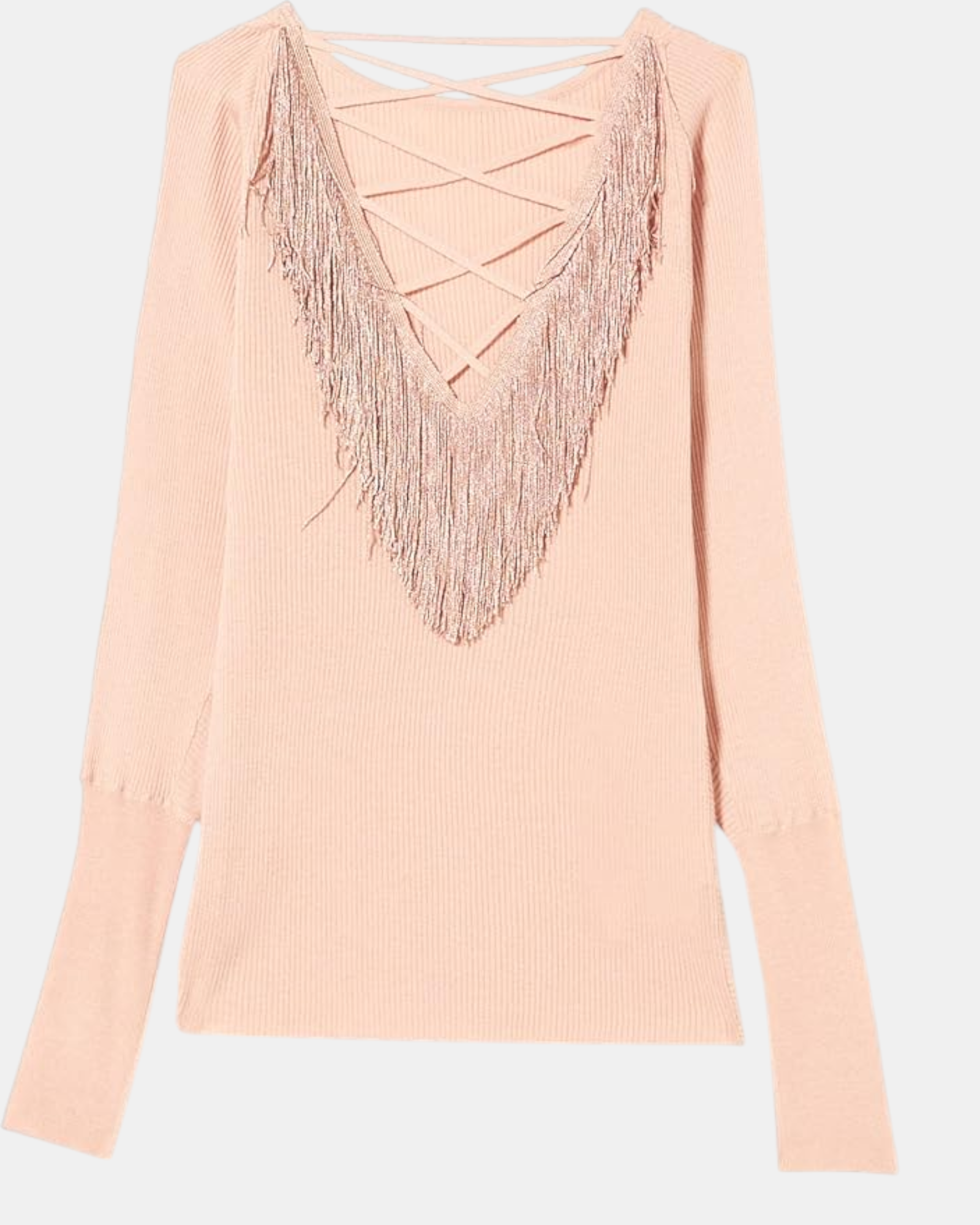 Pinko maglia donna Viscosa art. disprosio Cashmere con frange , taglia L, colore rosa