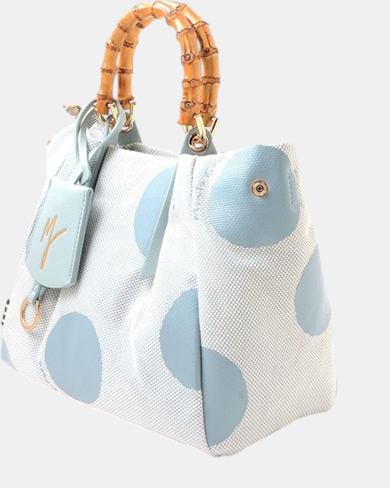 Manila Grace borsa Jasmine Canvas Pois Small