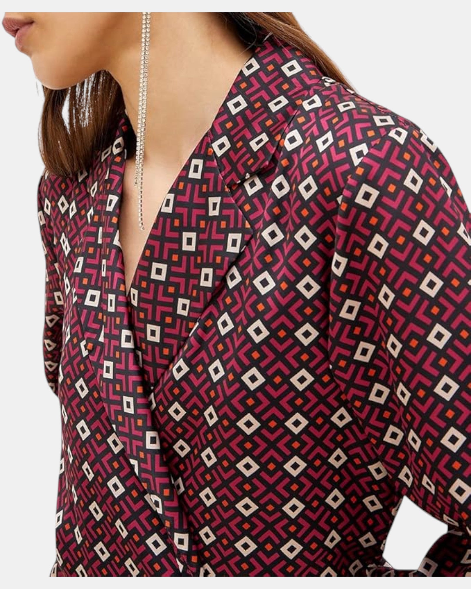 Liu Jo vestito donna in satin e chiffon art. WF2100 bordeaux
