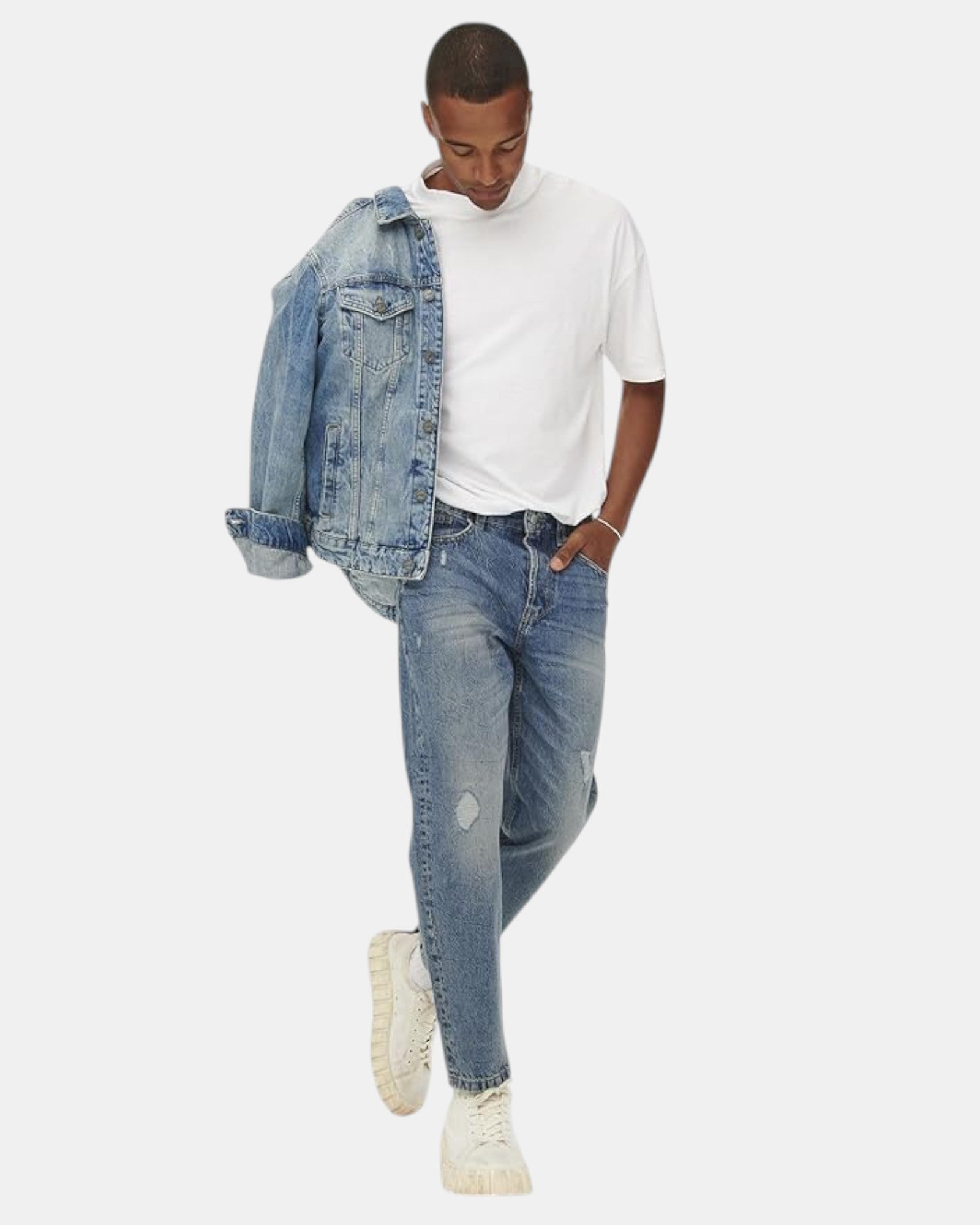 Only & Sons Jeans Uomo art. Onsavi Beam Tap Crop Blue PK 2839 Noos
