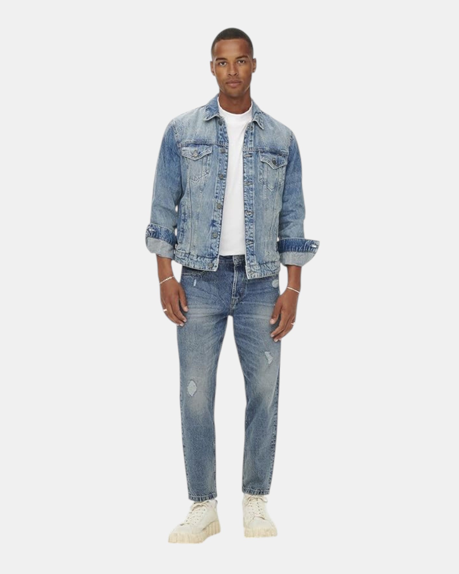 Only & Sons Jeans Uomo art. Onsavi Beam Tap Crop Blue PK 2839 Noos
