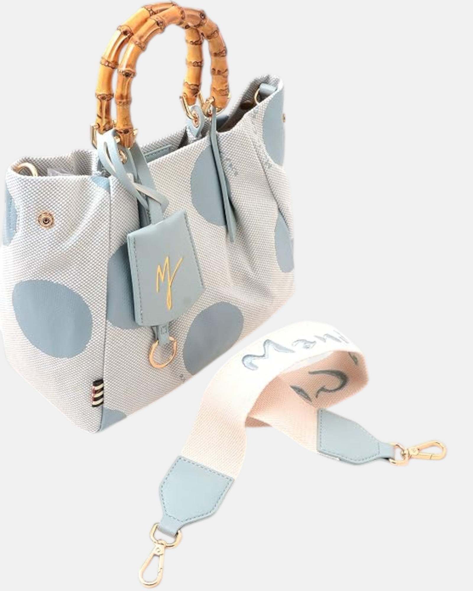 Manila Grace borsa Jasmine Canvas Pois Small