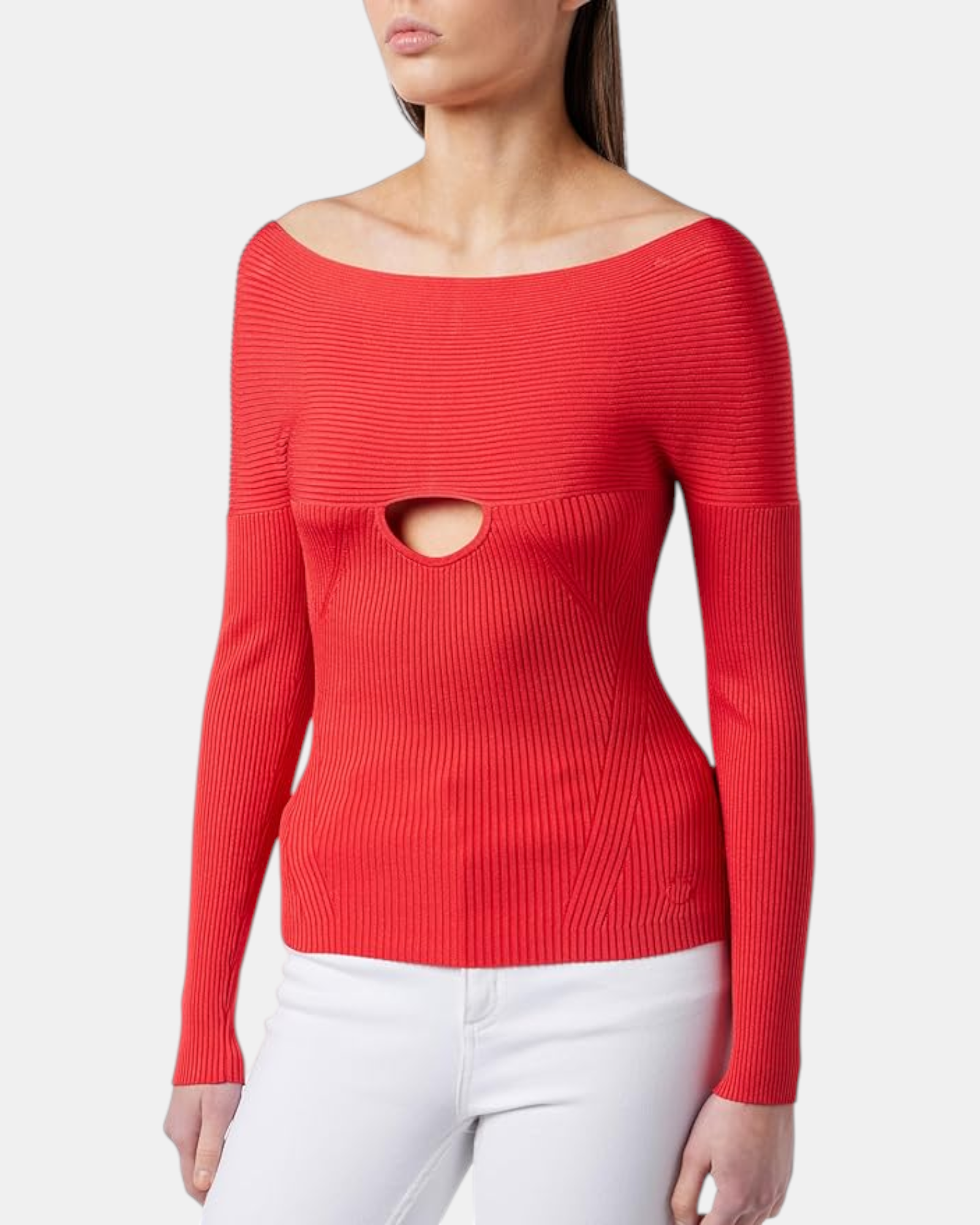 Pinko Maglietta Donna  a Maniche Lunghe Costina Elite Compact art. amaranto Senza Collo